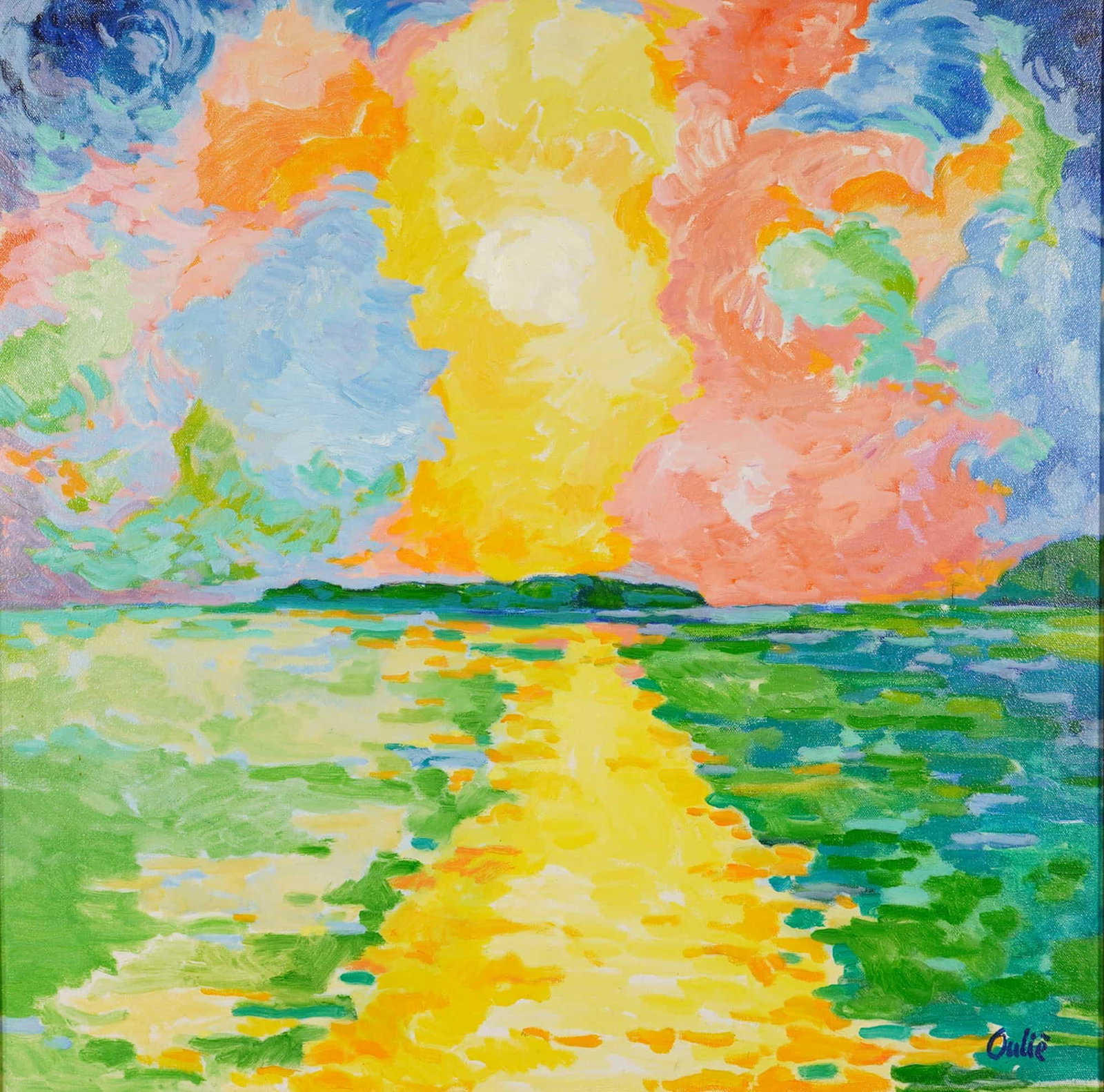 Bernard Oulié (French, 20th Century), 'Coastal Sunset', (Signed) (1 of 6)