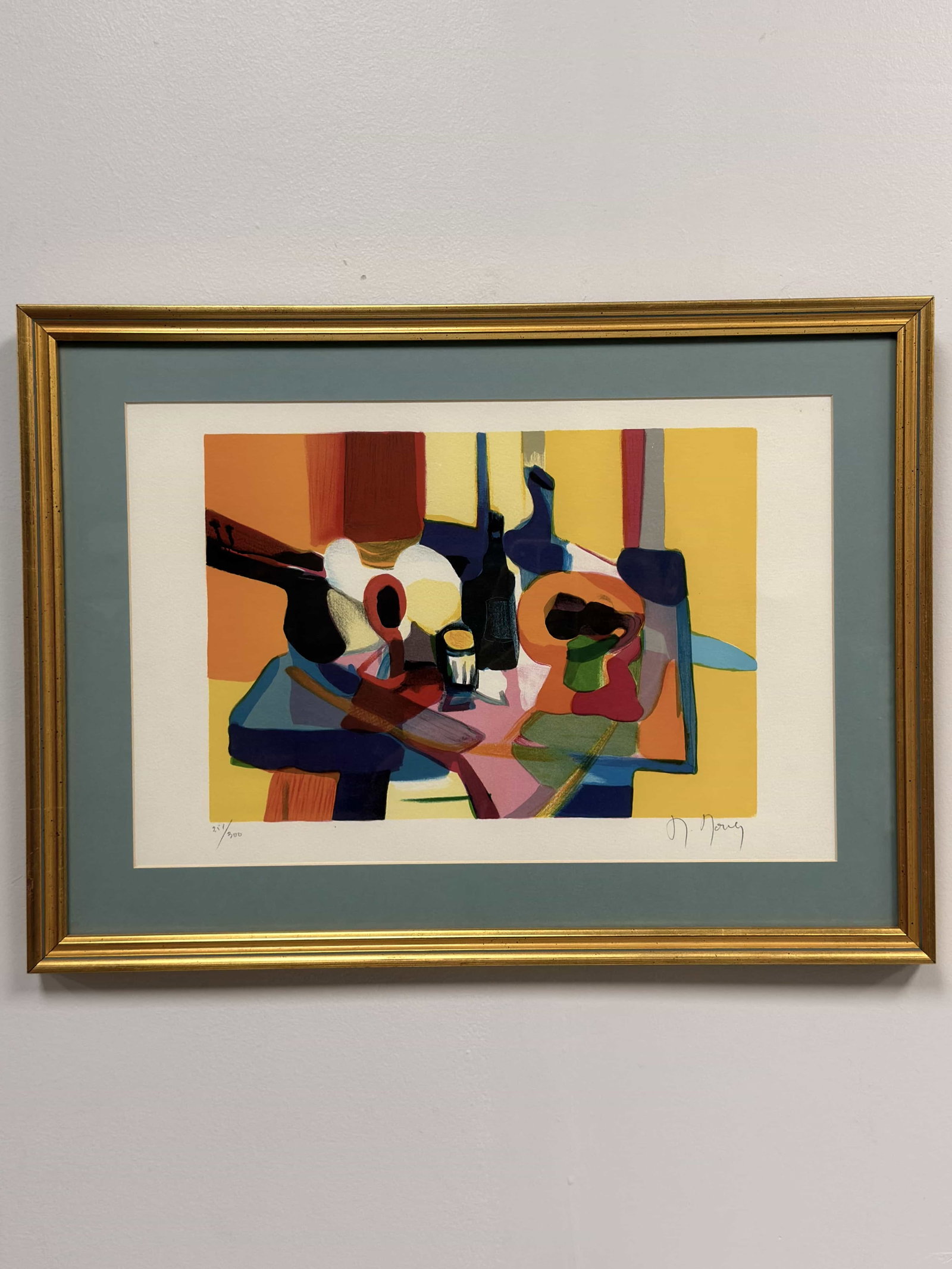 Marcel Mouly (French, 1918-2008) Serigraph La Guitare Blanche, Signed (1 of 7)