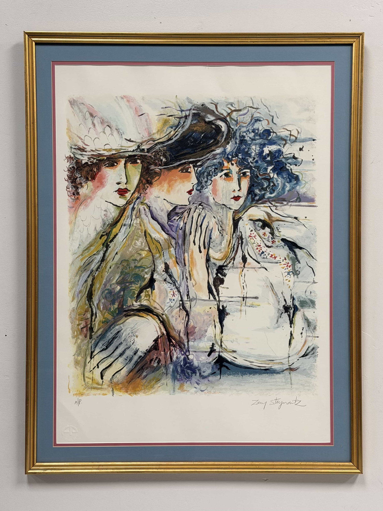 Zamy Steynovitz (Polish 1951-2000) Artist Proof Serigraph, Large Figures, Signed (1 of 6)