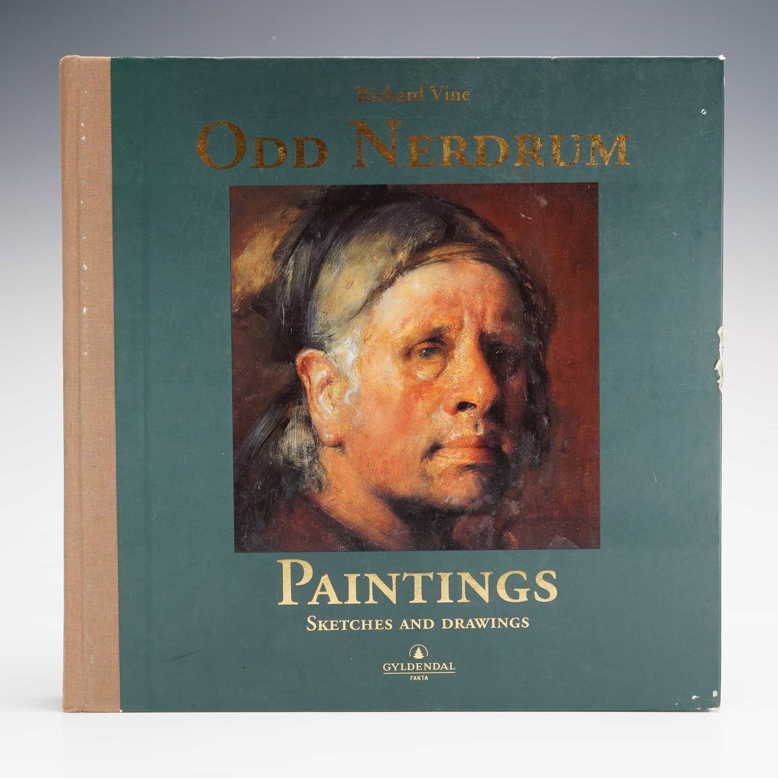 Hardcover Book by Richard Vine, Odd Nerdrum: Paintings, Sketches & Drawings: This hardcover coffee table book by Richard Vine is titled Odd Nerdrum: Paintings, Sketches and Drawings, and published in Oslo: Gyldendal Fakta, 2004. The front cover features a portrait by the artis