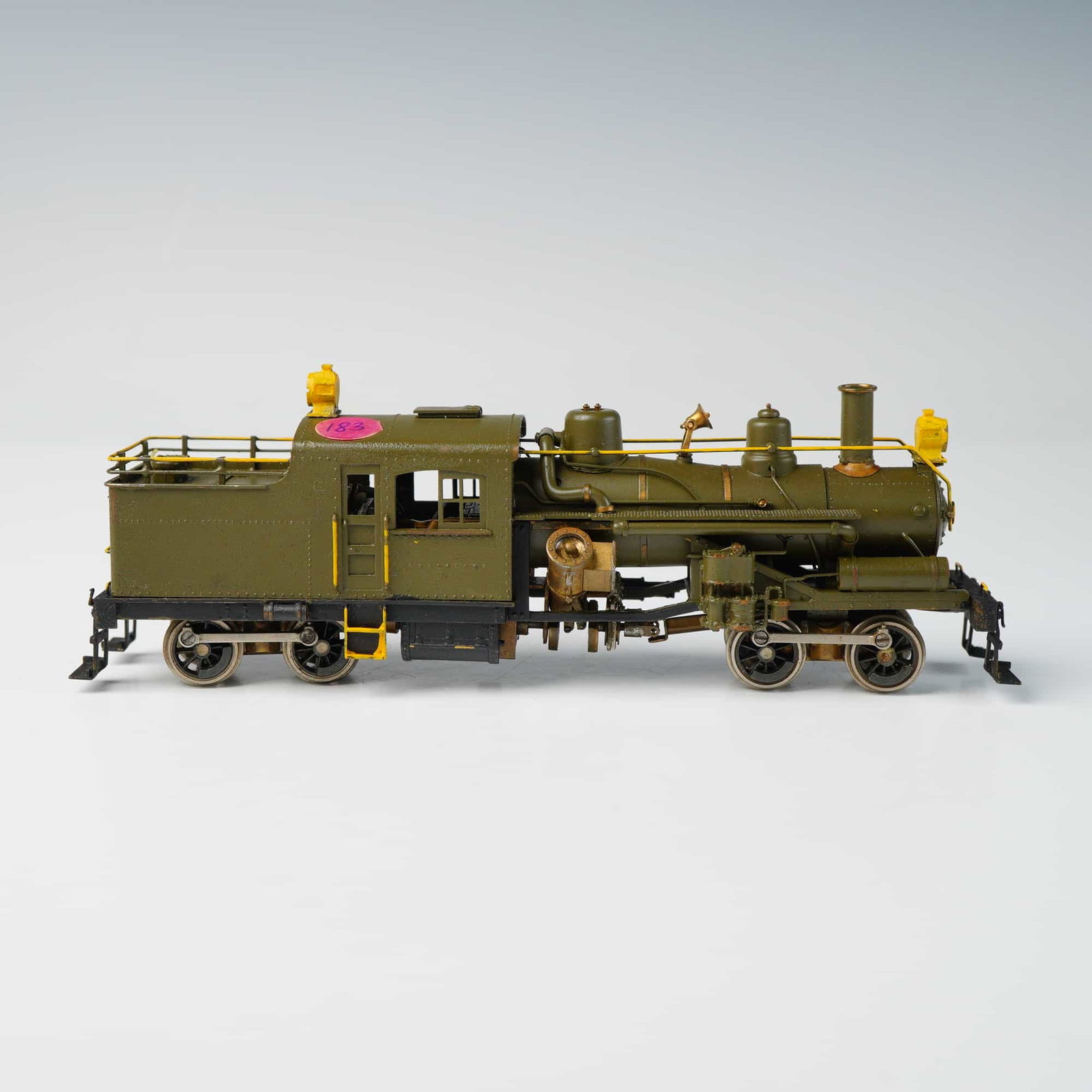PFM United Brass HOn3 65-Ton 2-Truck Heisler Geared Steam Locomotive Model (1 of 6)
