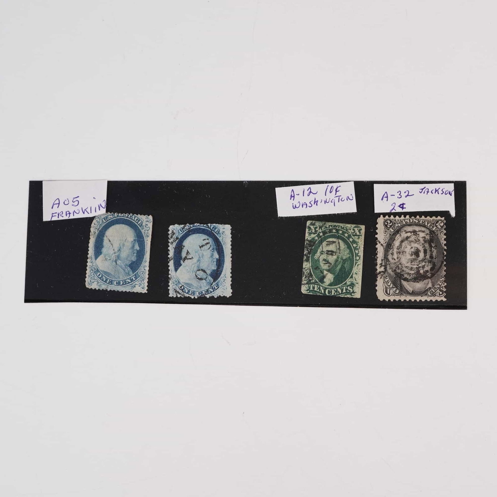 U.S. Postage Stamps- A05 Franklin, A12 Washington & A32 Jackson (1 of 2)