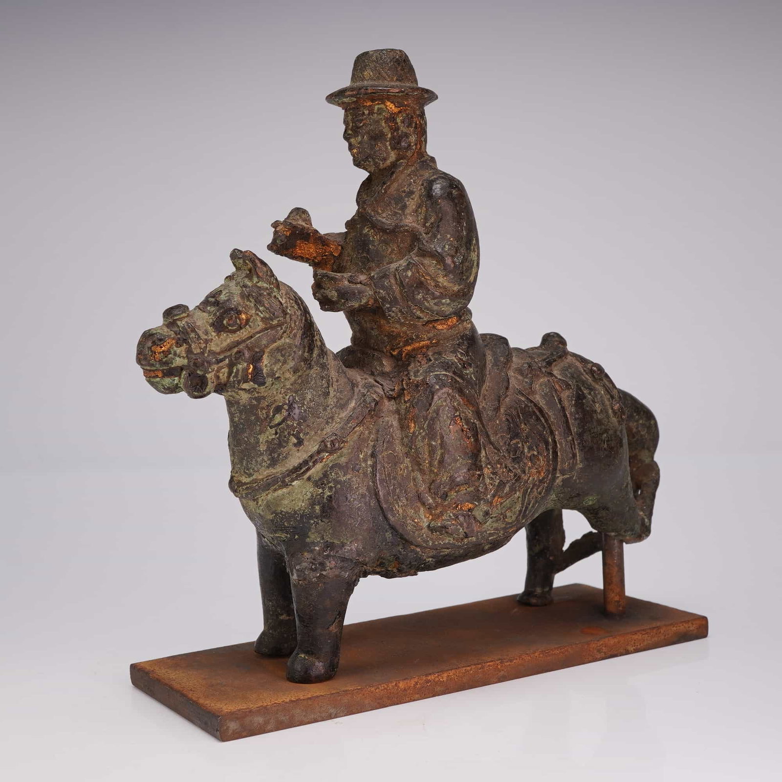 Ming Bronze Man on Horse (1 of 4)