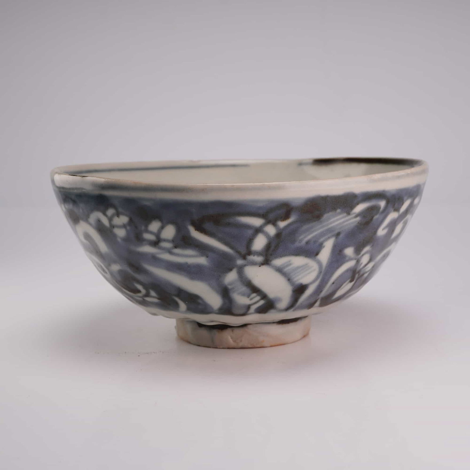 Blue and White Porcelain Bowl, Floral Designs, Ming Dynasty (1 of 3)
