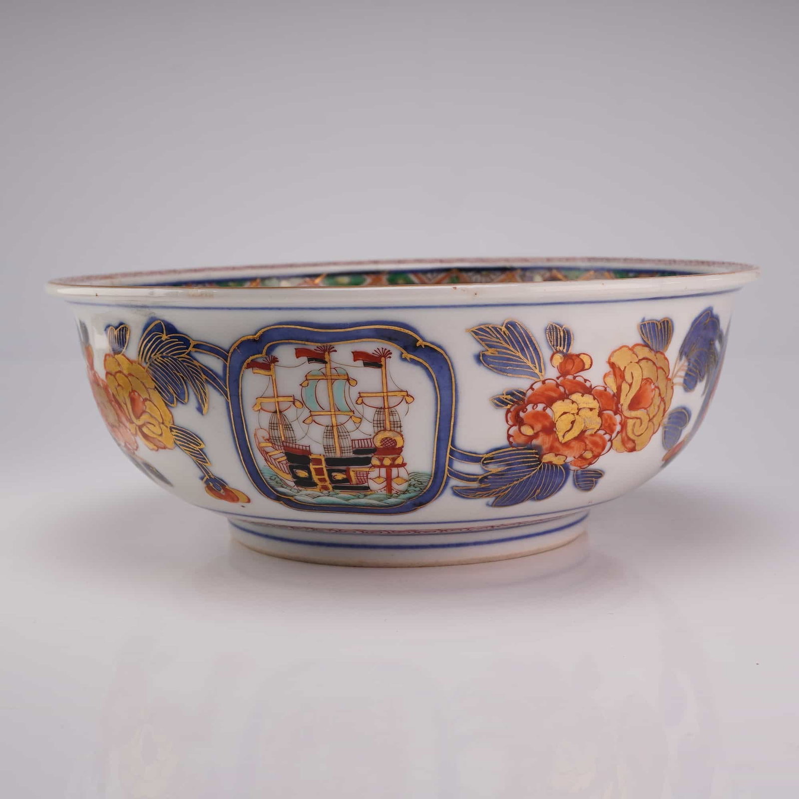 Japanese Imari Blackship and Nanban Bowl, Character on Foot (1 of 3)