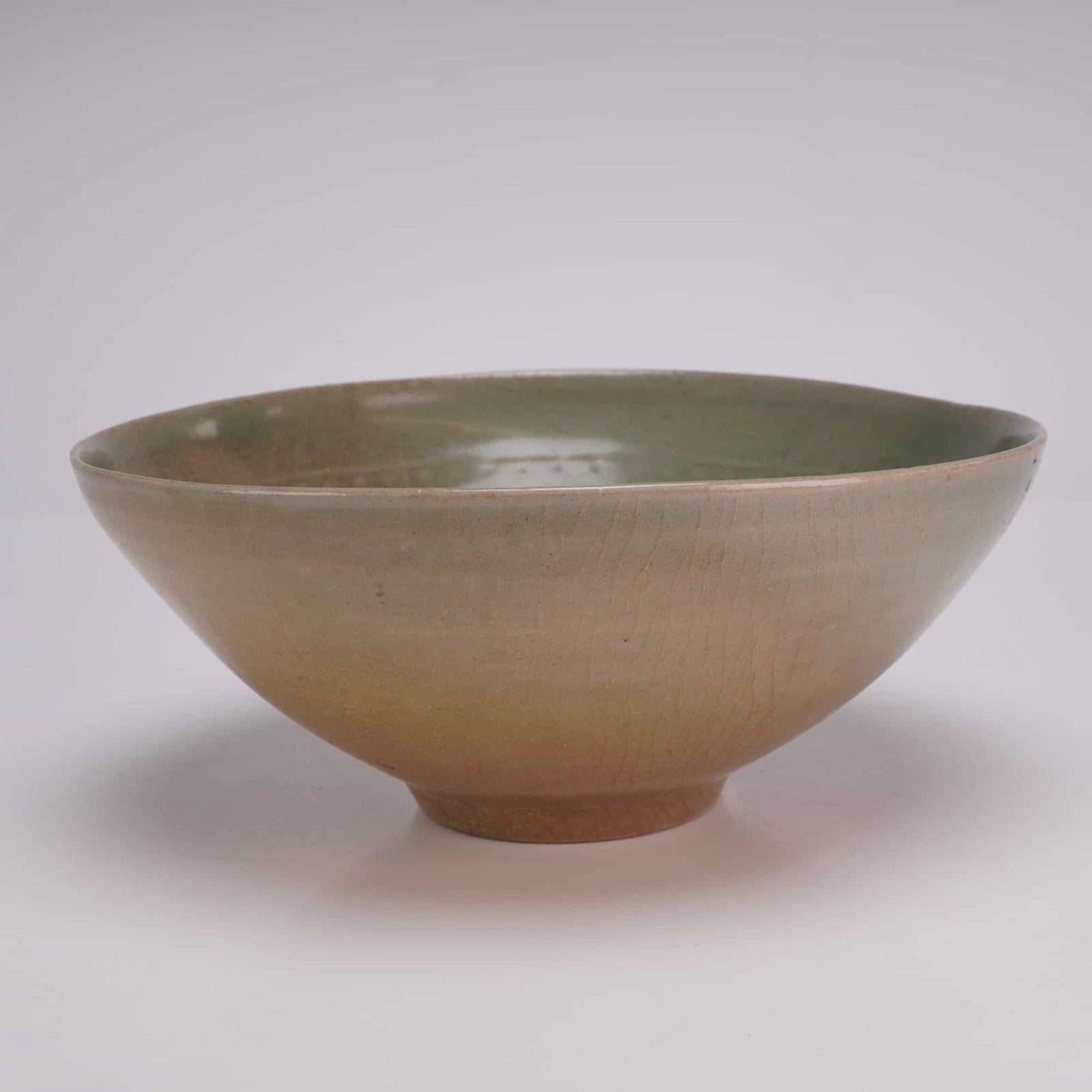 Korean Celadon Glazed Porcelain Bowl, Small Medallions and Border, Goryeo Period (1 of 3)