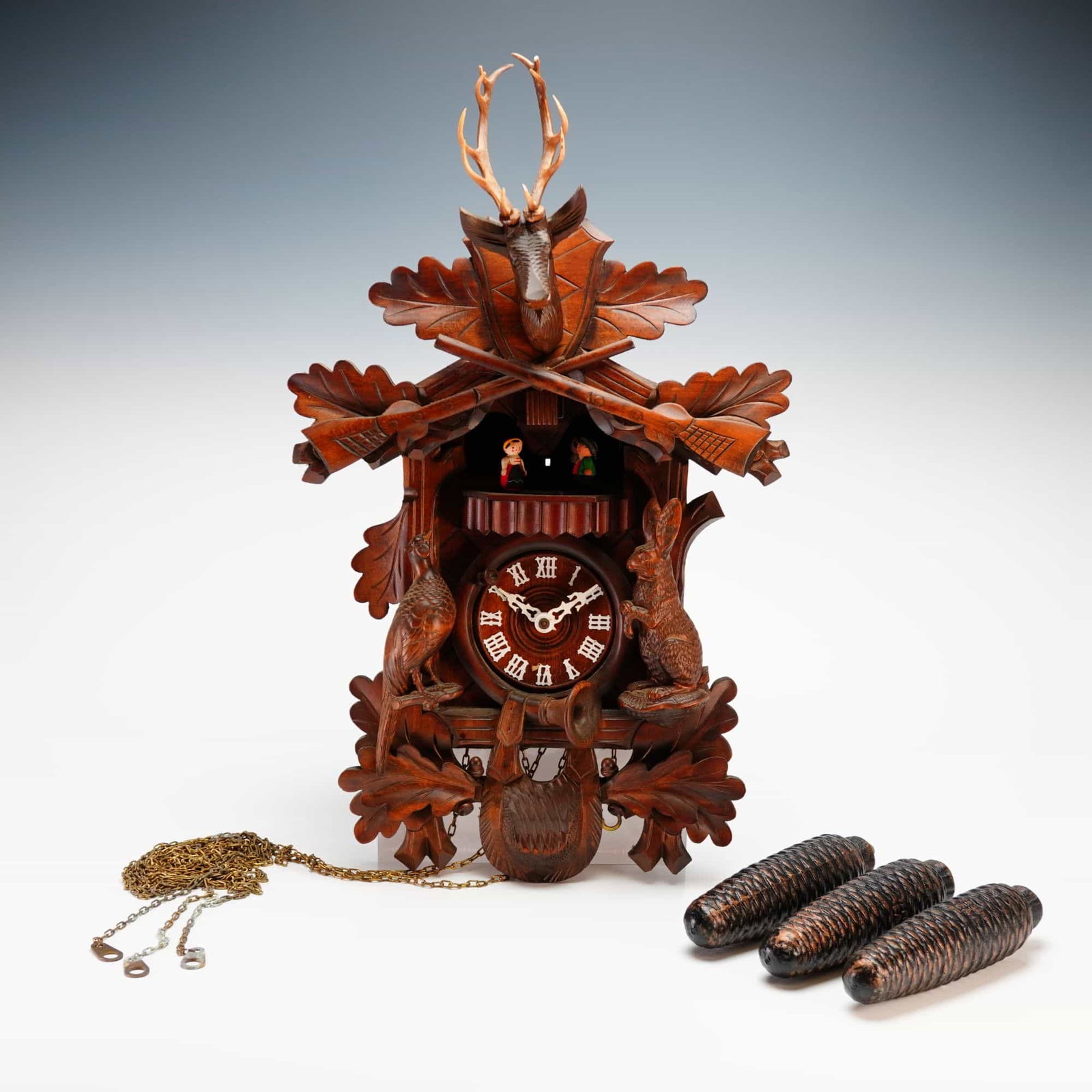 Regula, Black Forest Hunter Style Musical Cuckoo Clock, Late 20th Century (1 of 6)