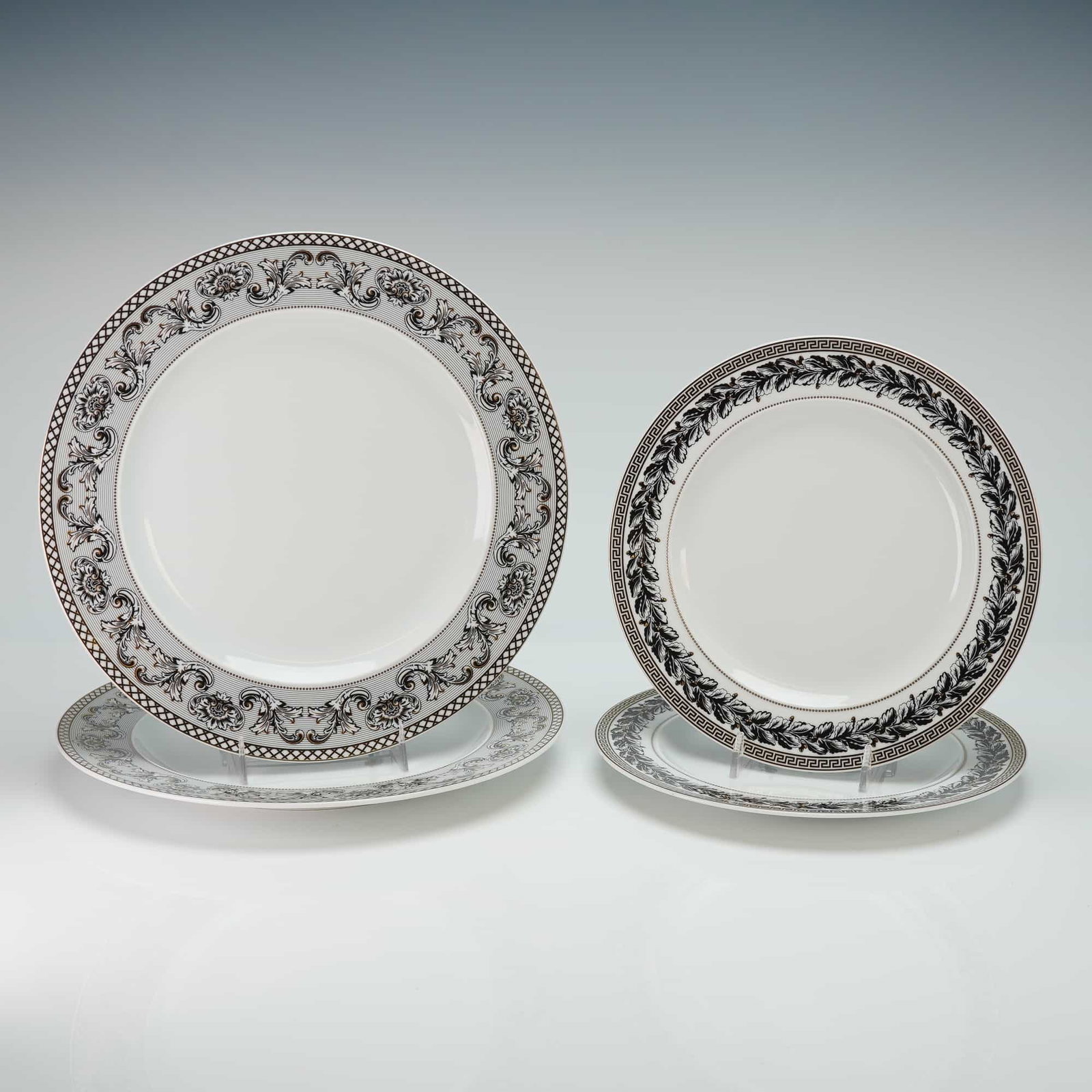4pc Versace Rosenthal Porcelain Plate Set, Marqueterie (1 of 5)