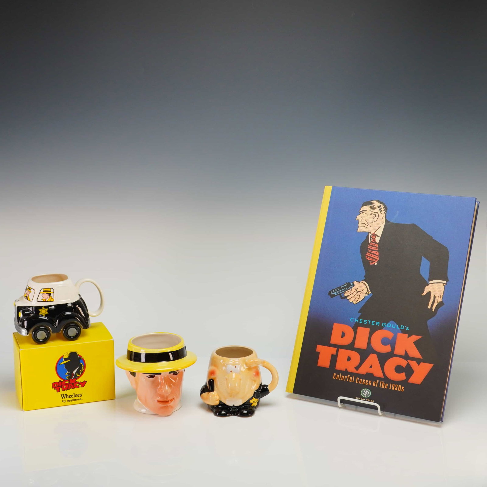 4pc Dick Tracy Mugs and Book Collection (1 of 5)