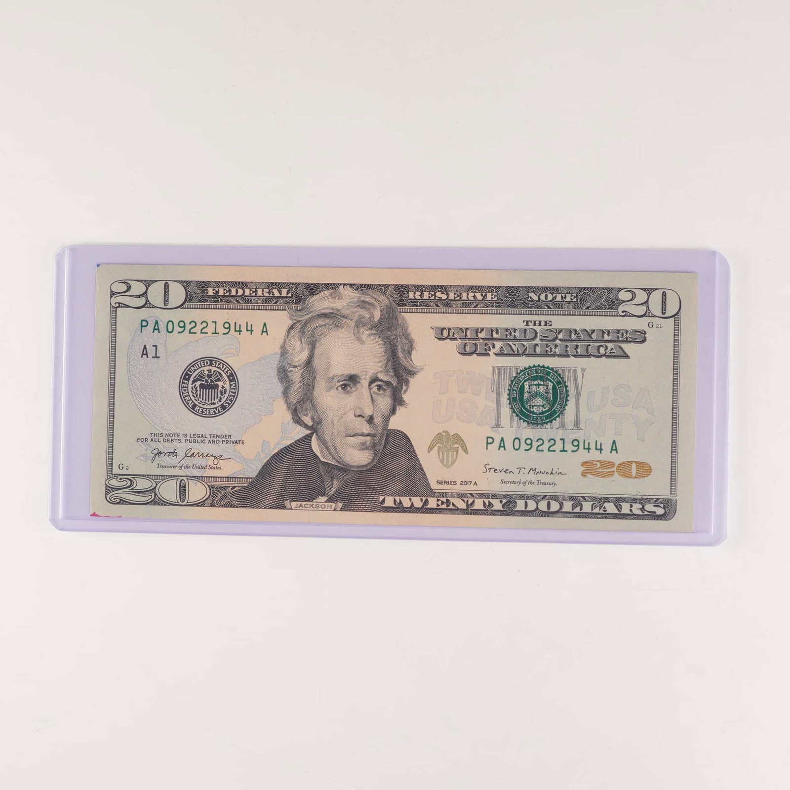 2017A U.S. Federal Reserve Twenty Dollar Note - Birthday Note Serial Numb (1 of 3)