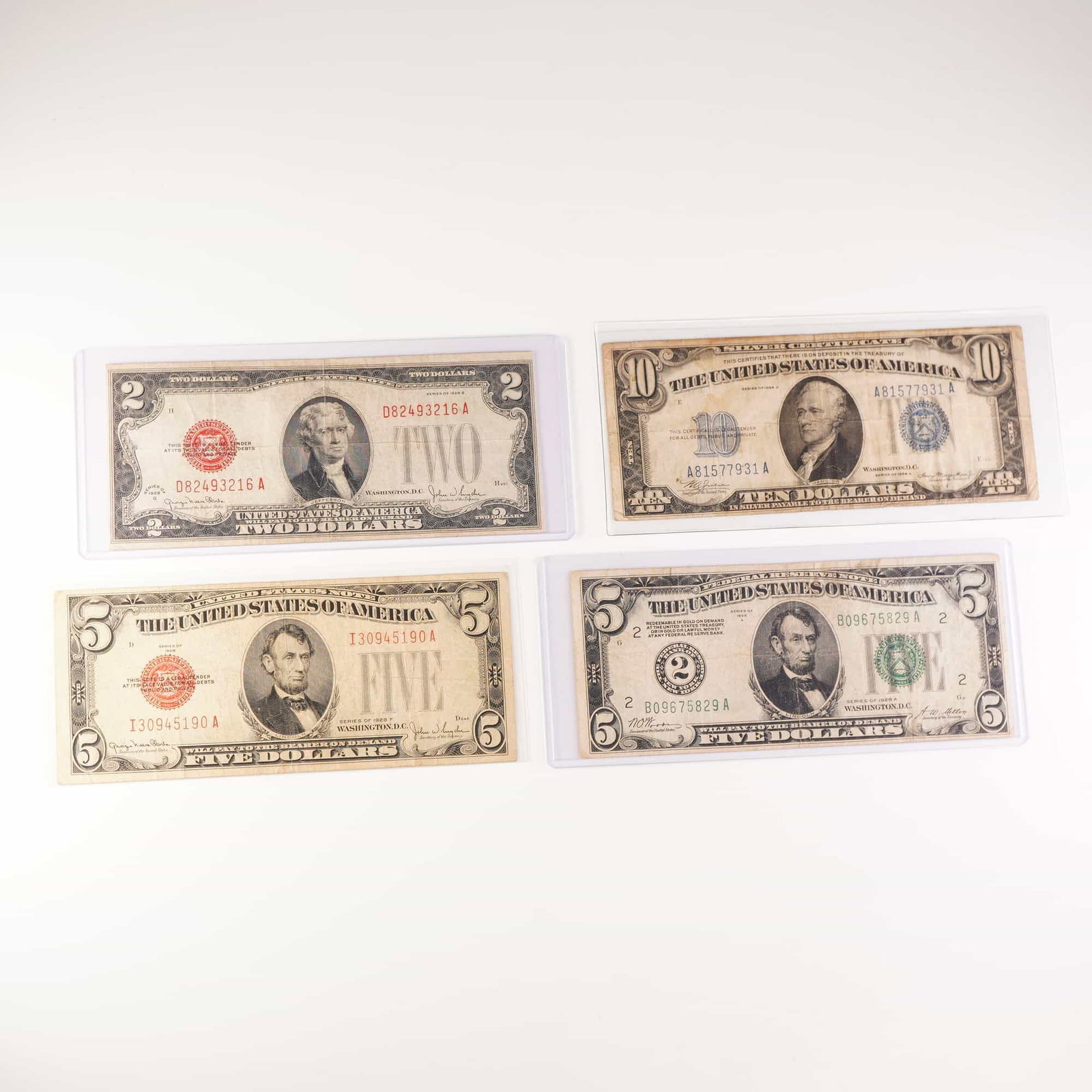 4pc 1928 & 1934 U.S. Currency Group (1 of 2)