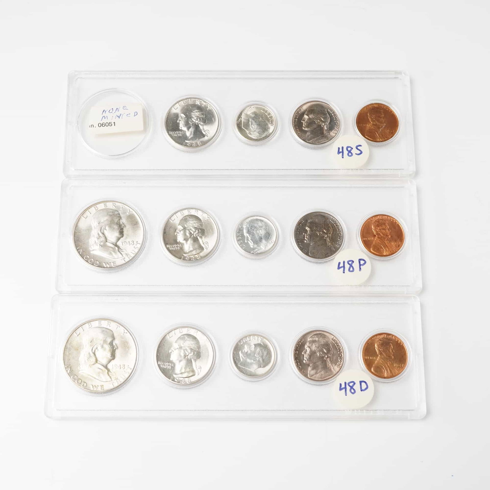 3pc 1948 United States Uncirculated Coin Sets (1 of 4)