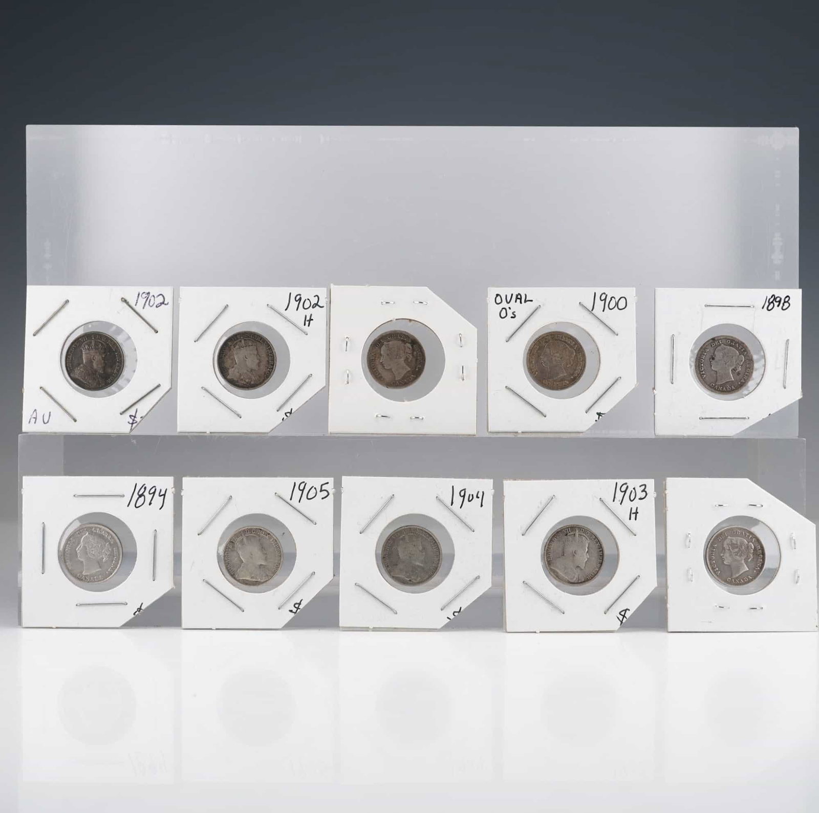 10pc Canada Victoria 5 Cents Collection 1894–1905 (1 of 4)