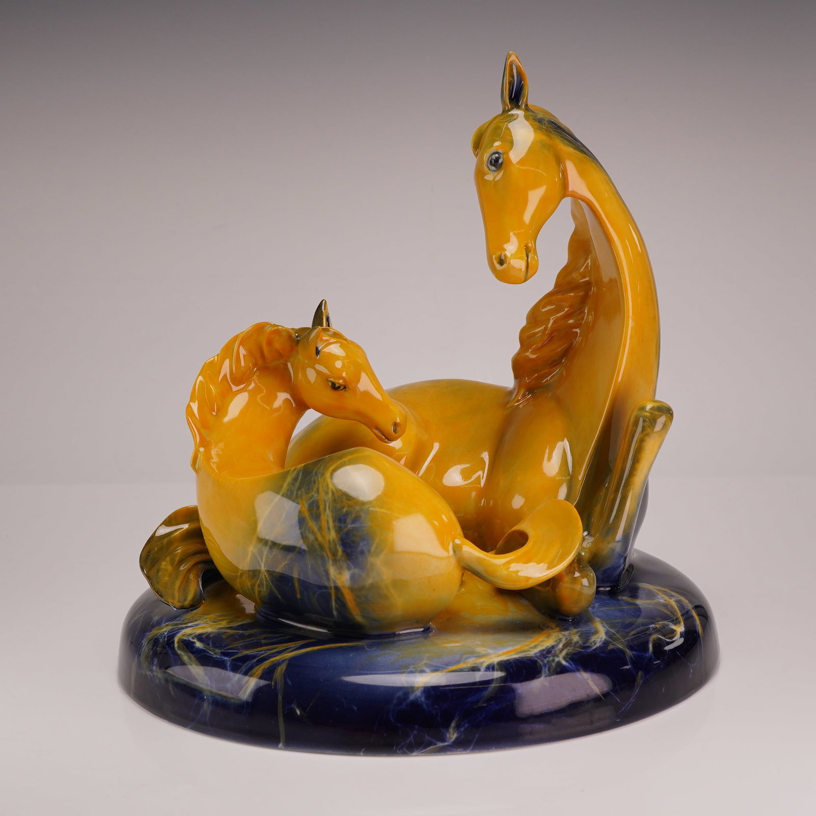Royal Doulton Flambe Veined Figurine, Mare & Foal - The Gift of Life HN3536 (1 of 3)