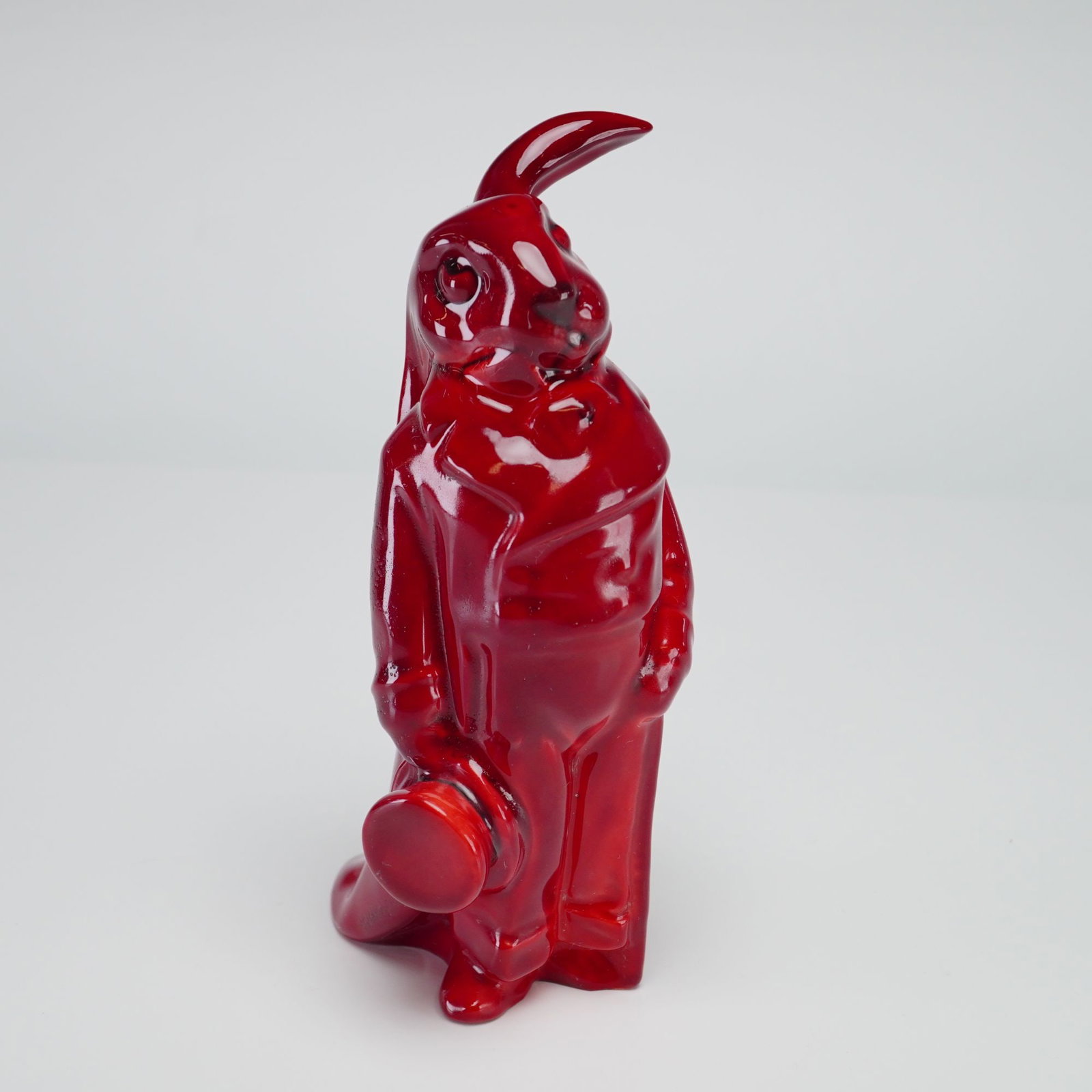 Royal Doulton by Charles Noke Experimental Flambe Figurine, Rabbit In Morning Dress HN101 (1 of 4)