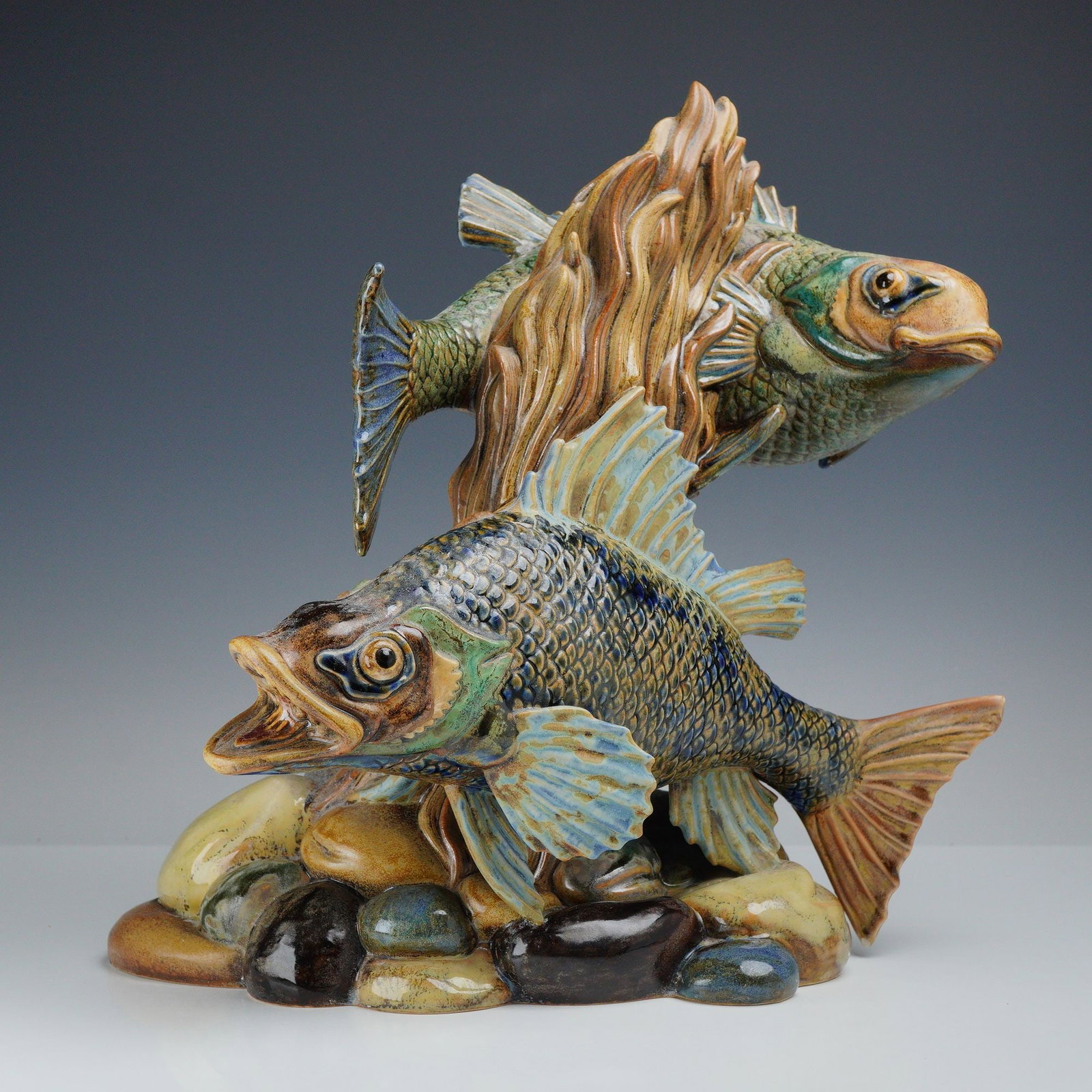 Cobridge Stoneware Large Fish Sculpture (1 of 4)