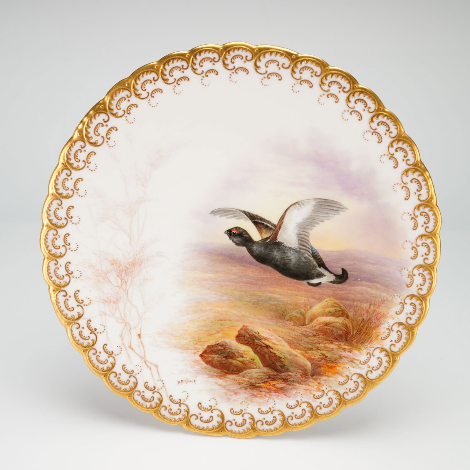 Cauldon for Tiffany & Co. Hand Painted Porcelain Game Bird Plate (1 of 3)