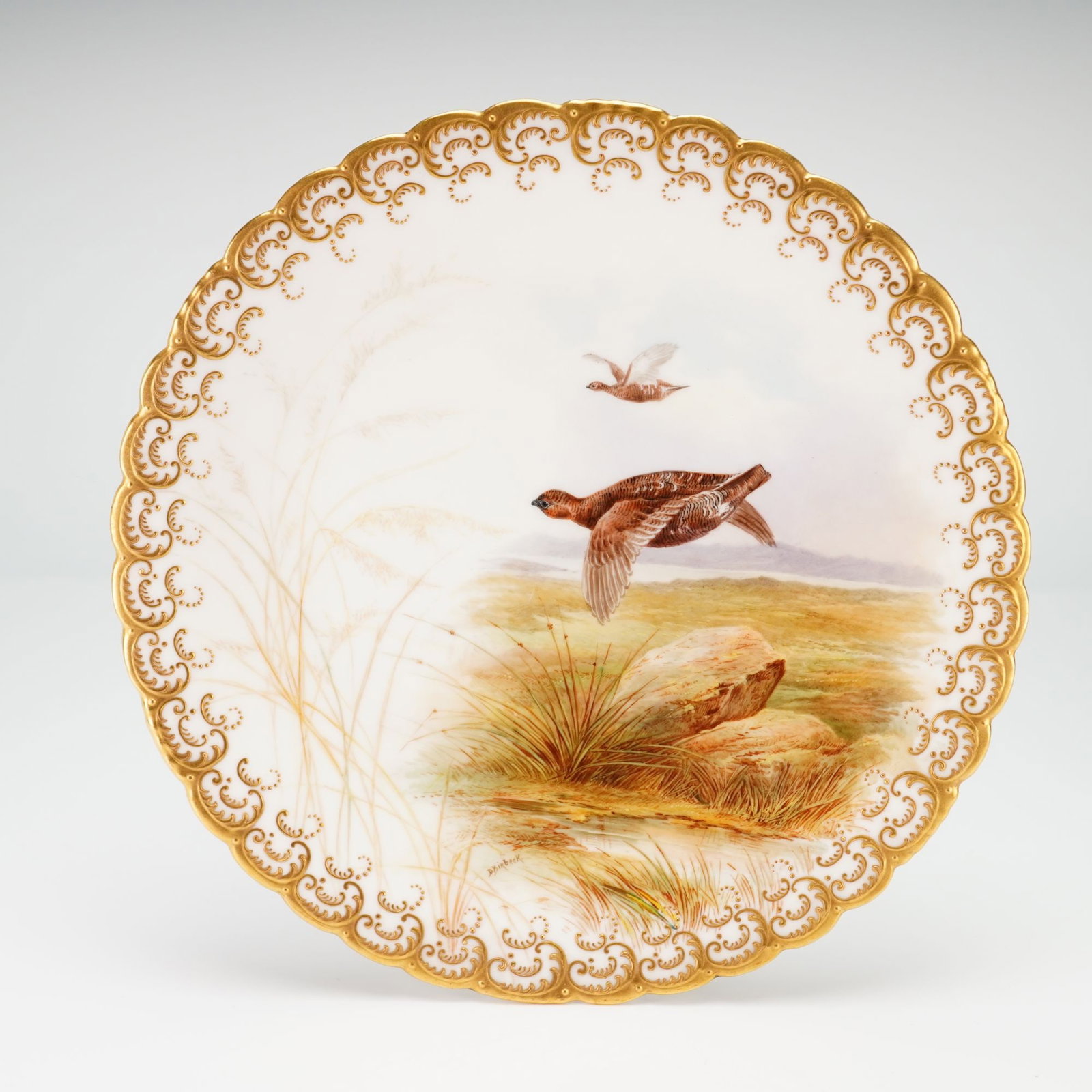 Cauldon for Tiffany & Co. Porcelain Game Bird Cabinet Plate (1 of 3)