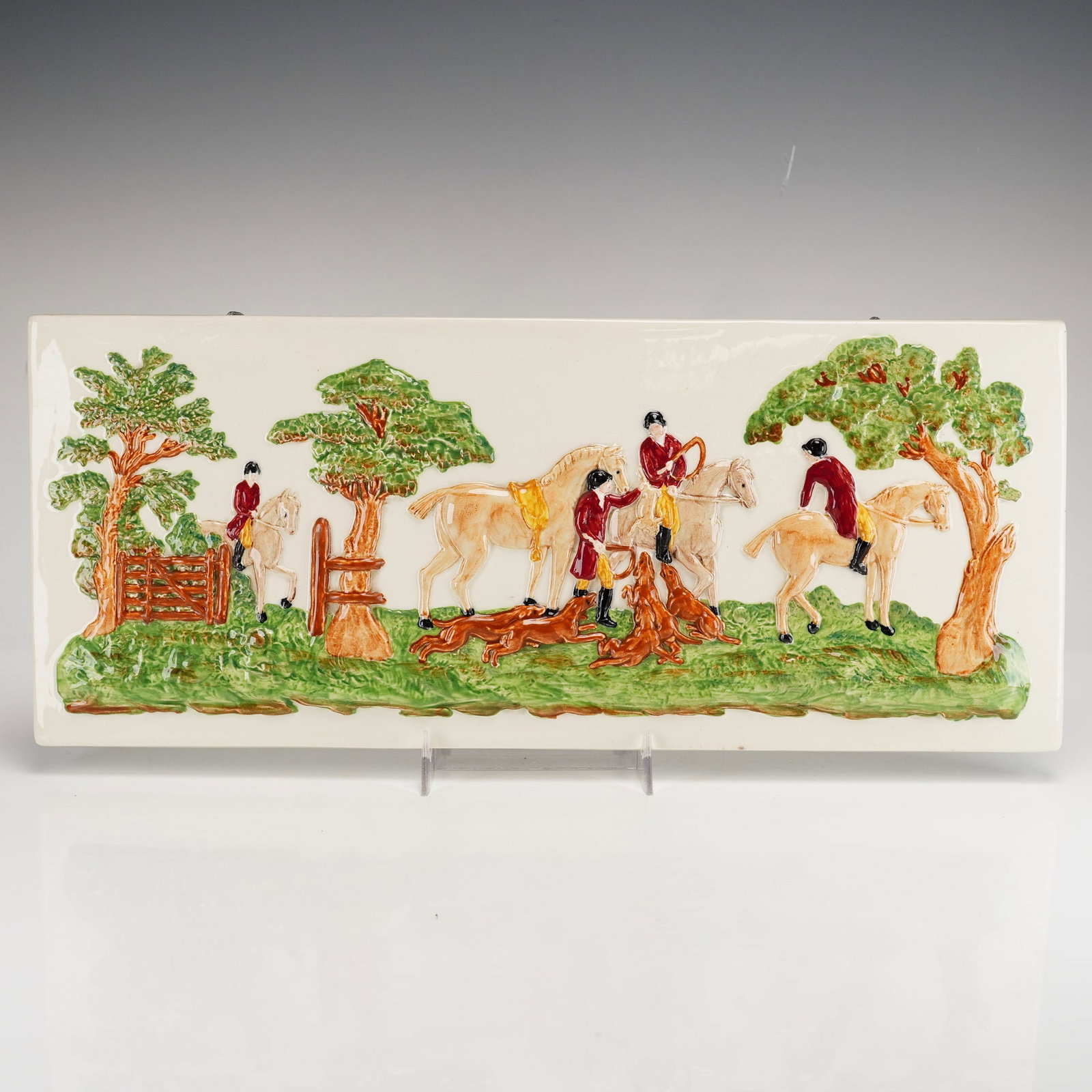 Wedgwood Glazed Earthenware Fox Hunt Plaque from The Rubin Collection (1 of 4)
