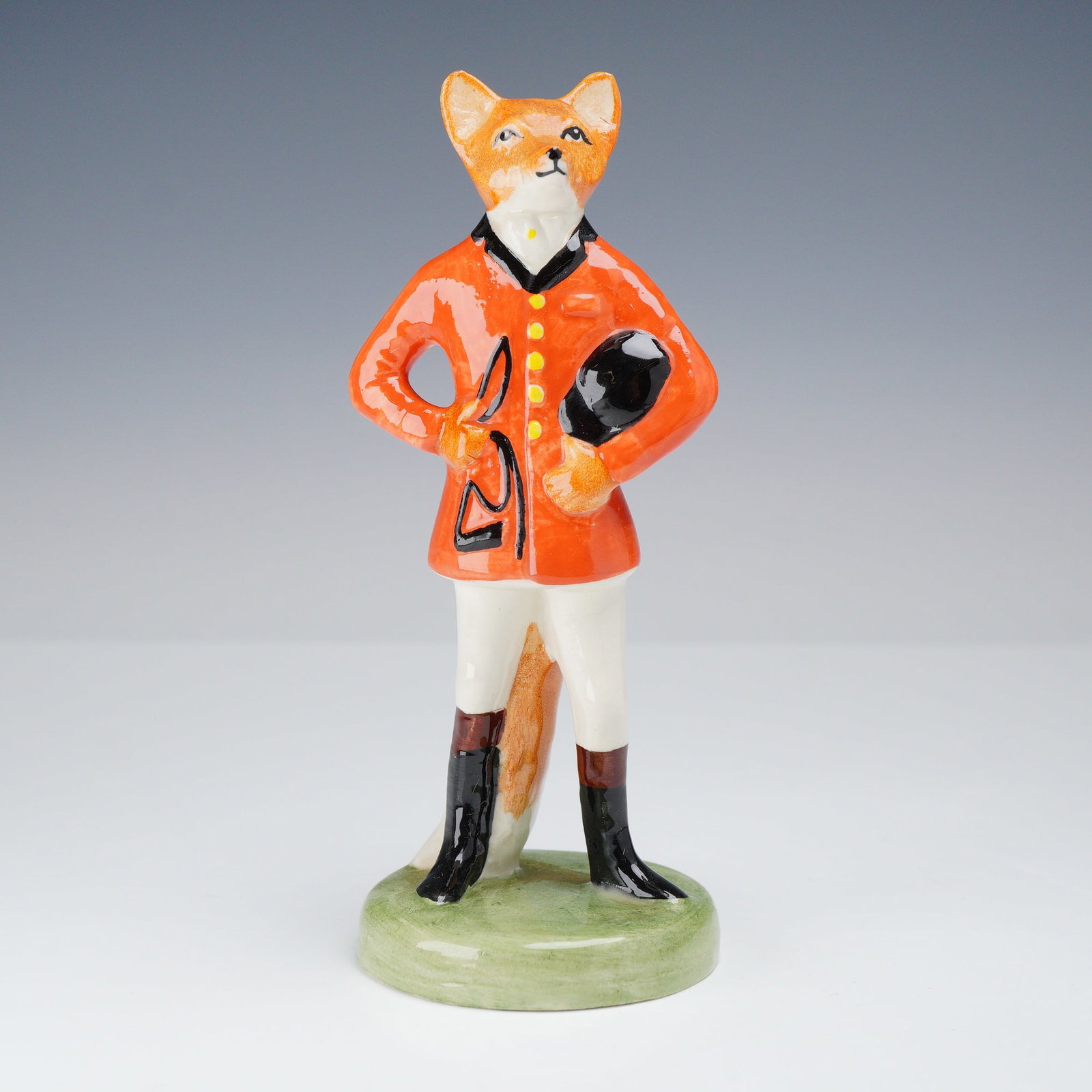 Gray's Pottery Staffordshire Fox Figurine with Equestrian Hat and Whip (1 of 3)