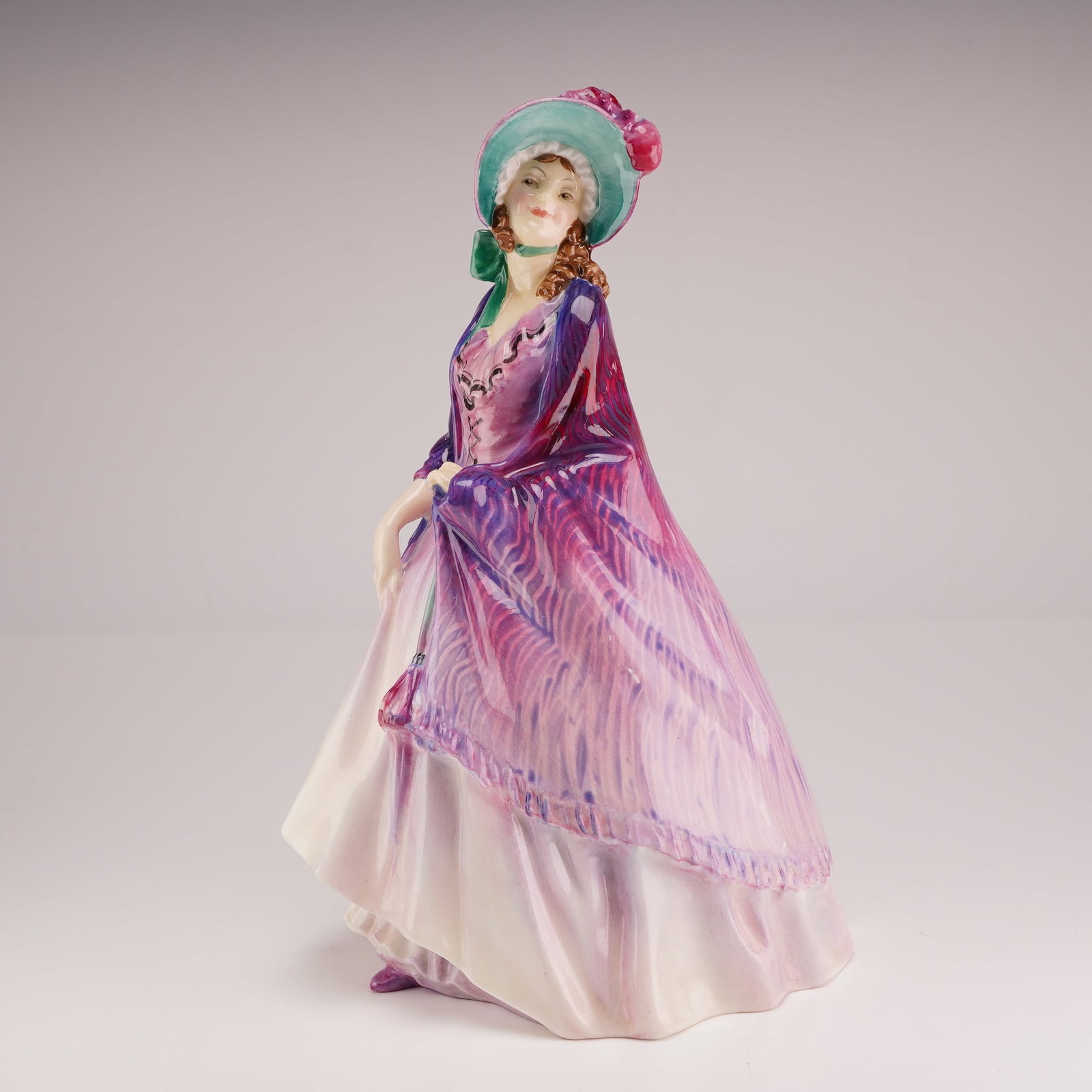 Royal Doulton by Leslie Harradine Bone China Figurine, The Paisley Shawl HN1707, Rare Version (1 of 3)