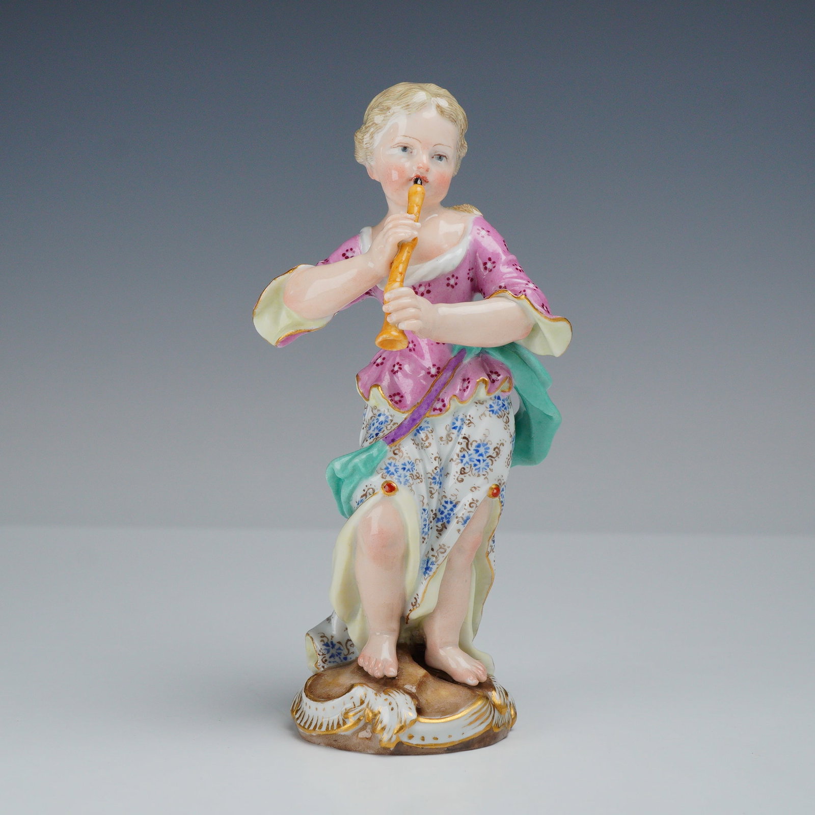 Meissen Porcelain Figurine of a Young Girl Playing a Flute (1 of 3)
