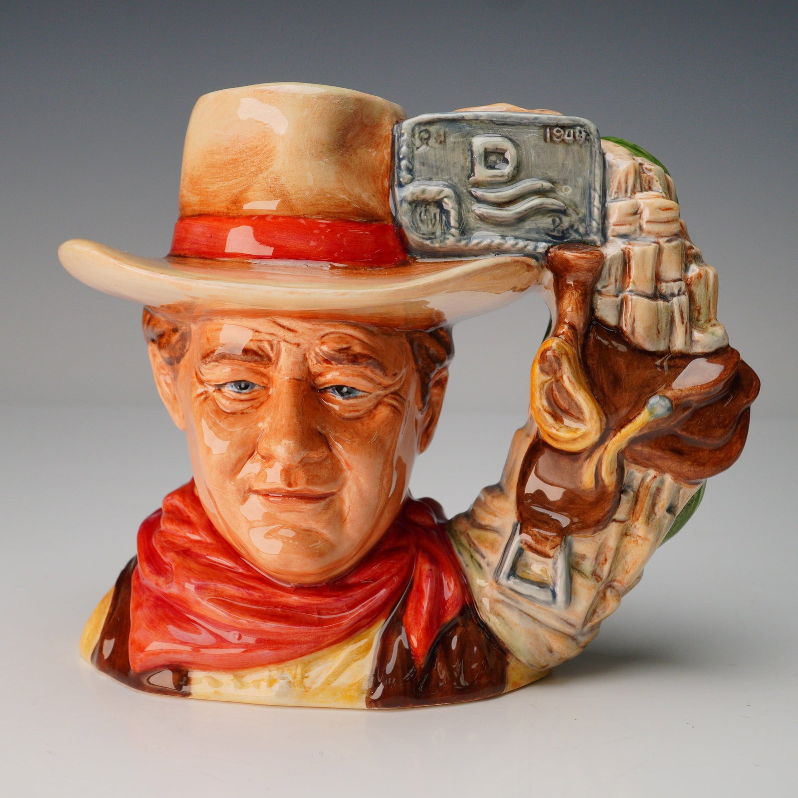 Royal Doulton Prototype Small Character Jug, John Wayne (1 of 4)