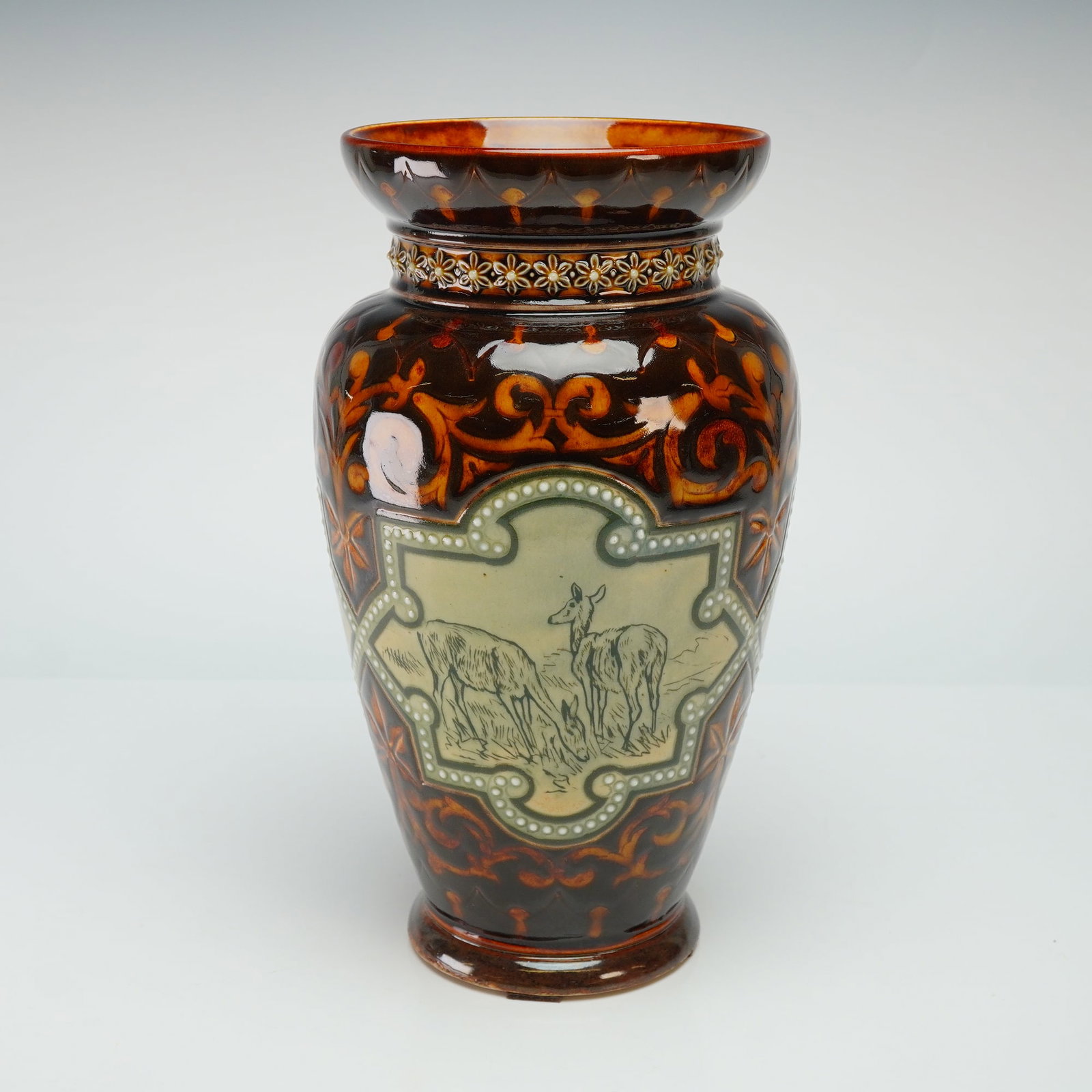 Doulton Lambeth by Eliza Simmance, Hannah Barlow, and Lucy Barlow Vase (1 of 4)