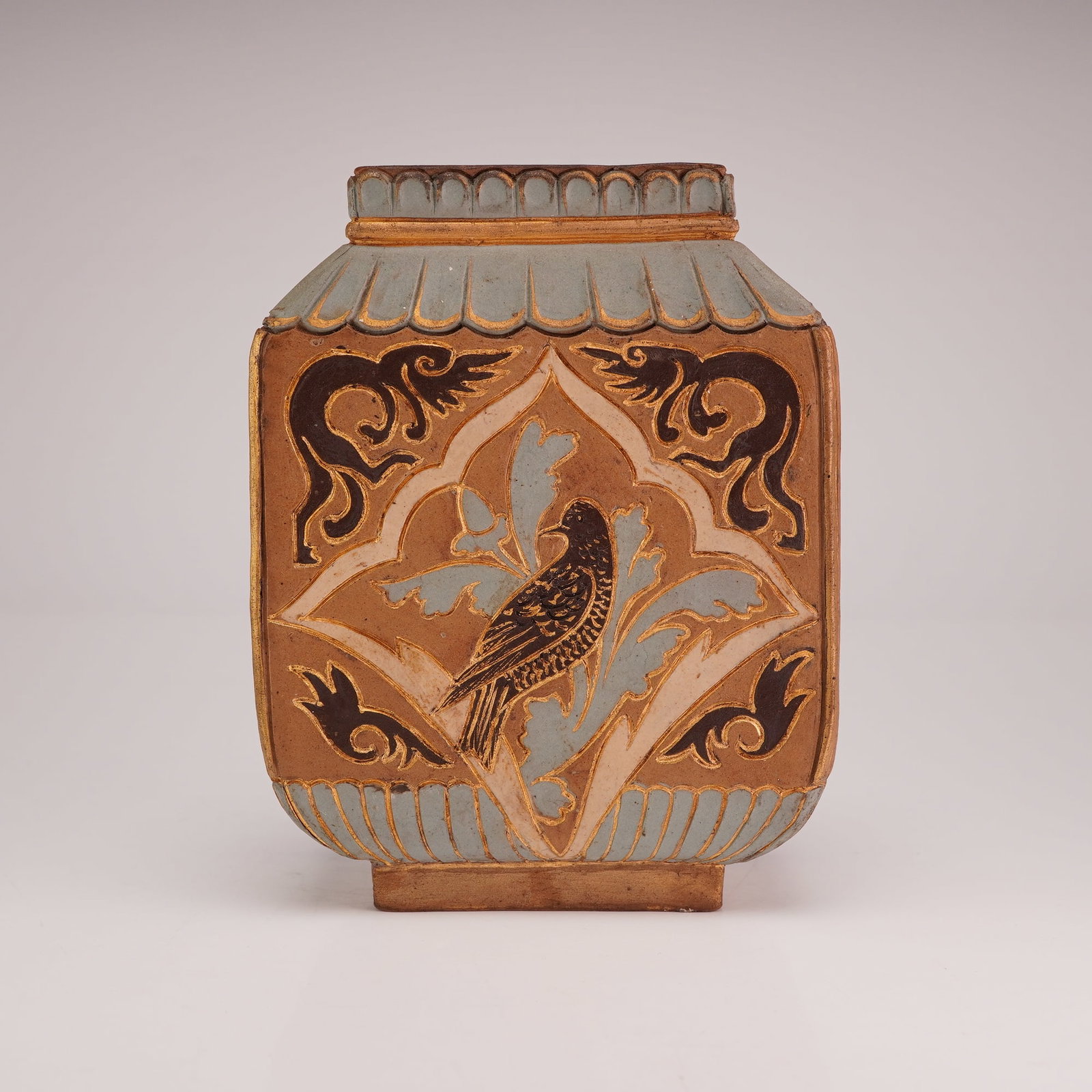 Doulton Lambeth Silicon Ware by John Broad and Emily Welch Bird Vase (1 of 4)