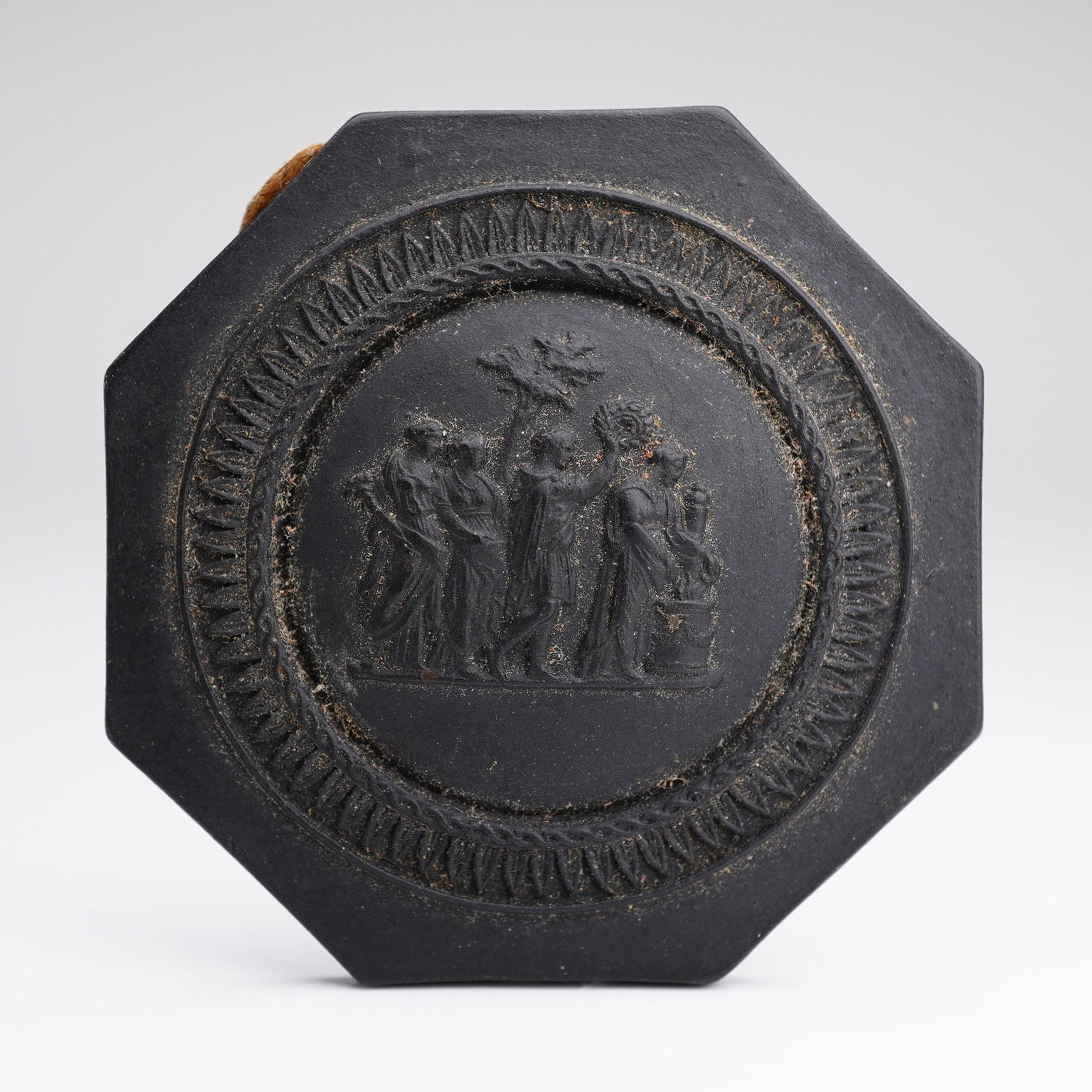 Wedgwood Black Basalt Octagonal Plaque (1 of 3)