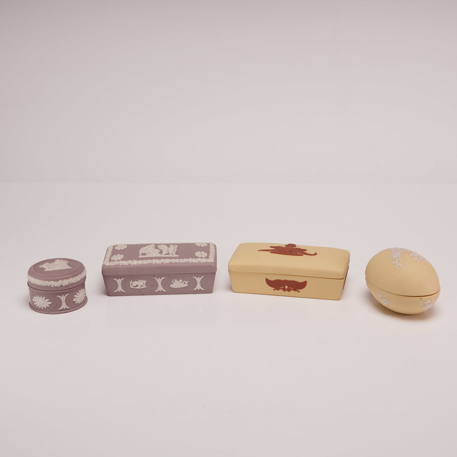 Collection of Four Wedgwood Jasperware Lidded Boxes from the Rubin Collection (1 of 3)