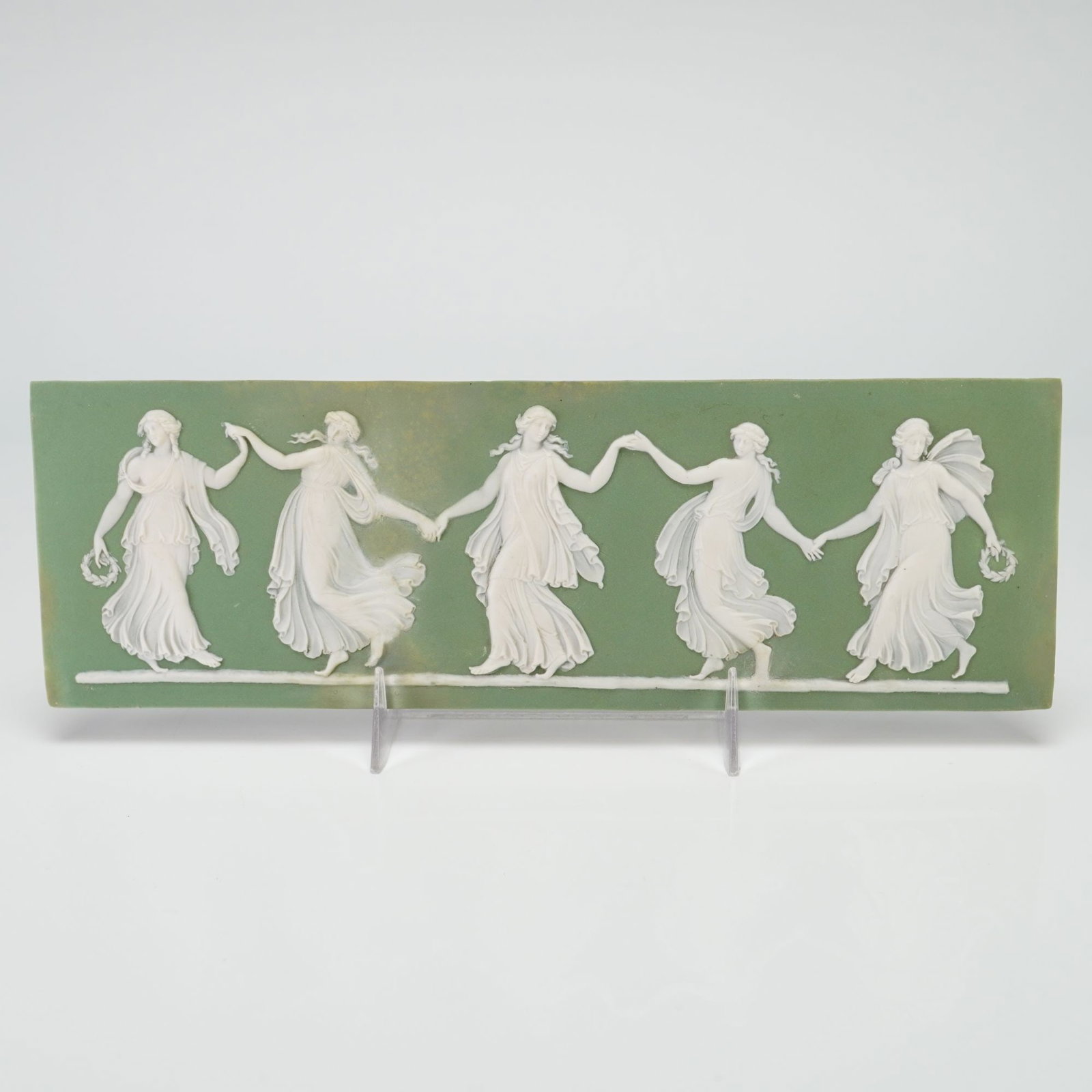 Wedgwood Sage Green Jasperware Dancing Hours Plaque (1 of 3)
