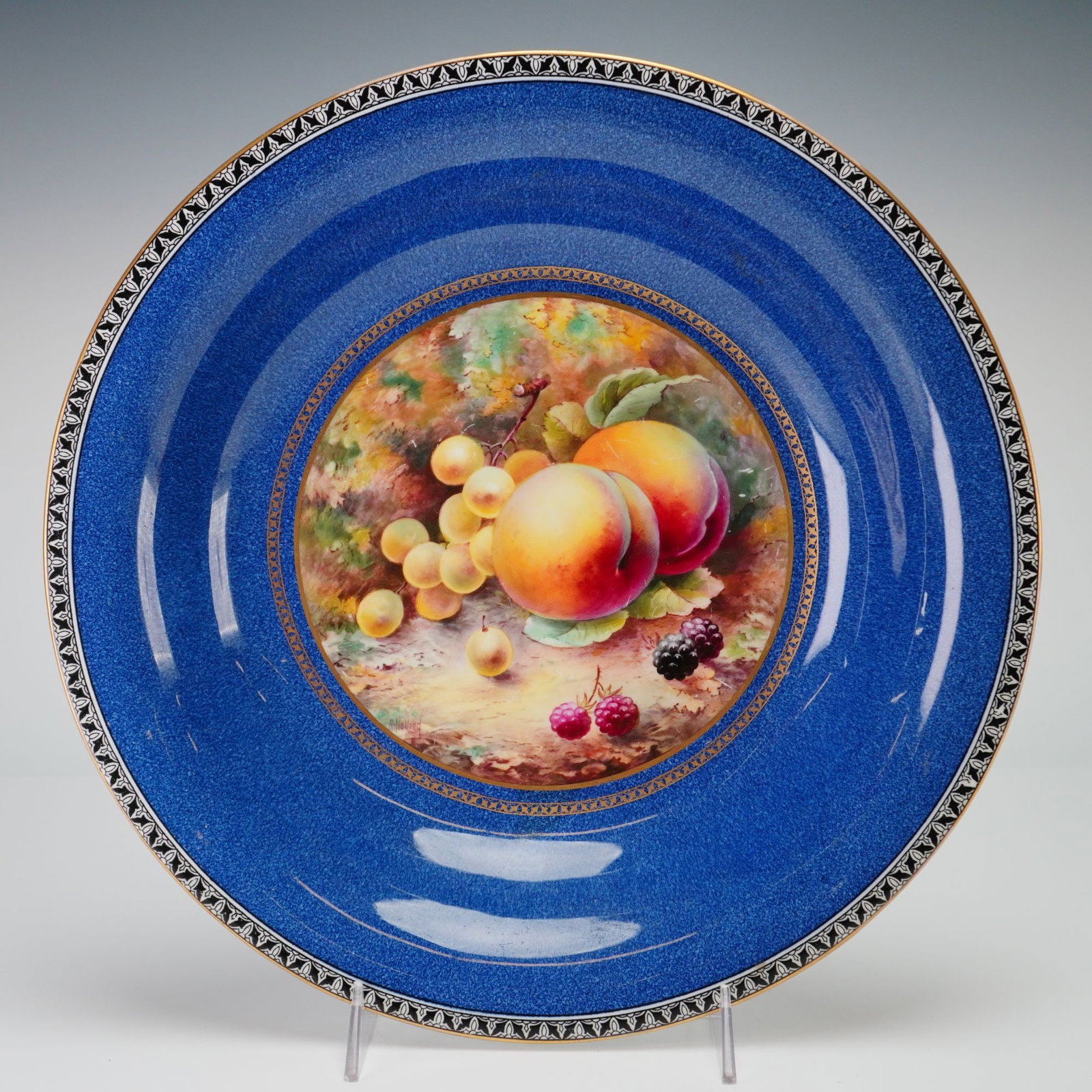 Wedgwood Porcelain Fruit Study Bowl Signed A. Holland from The Rubin Collection (1 of 4)