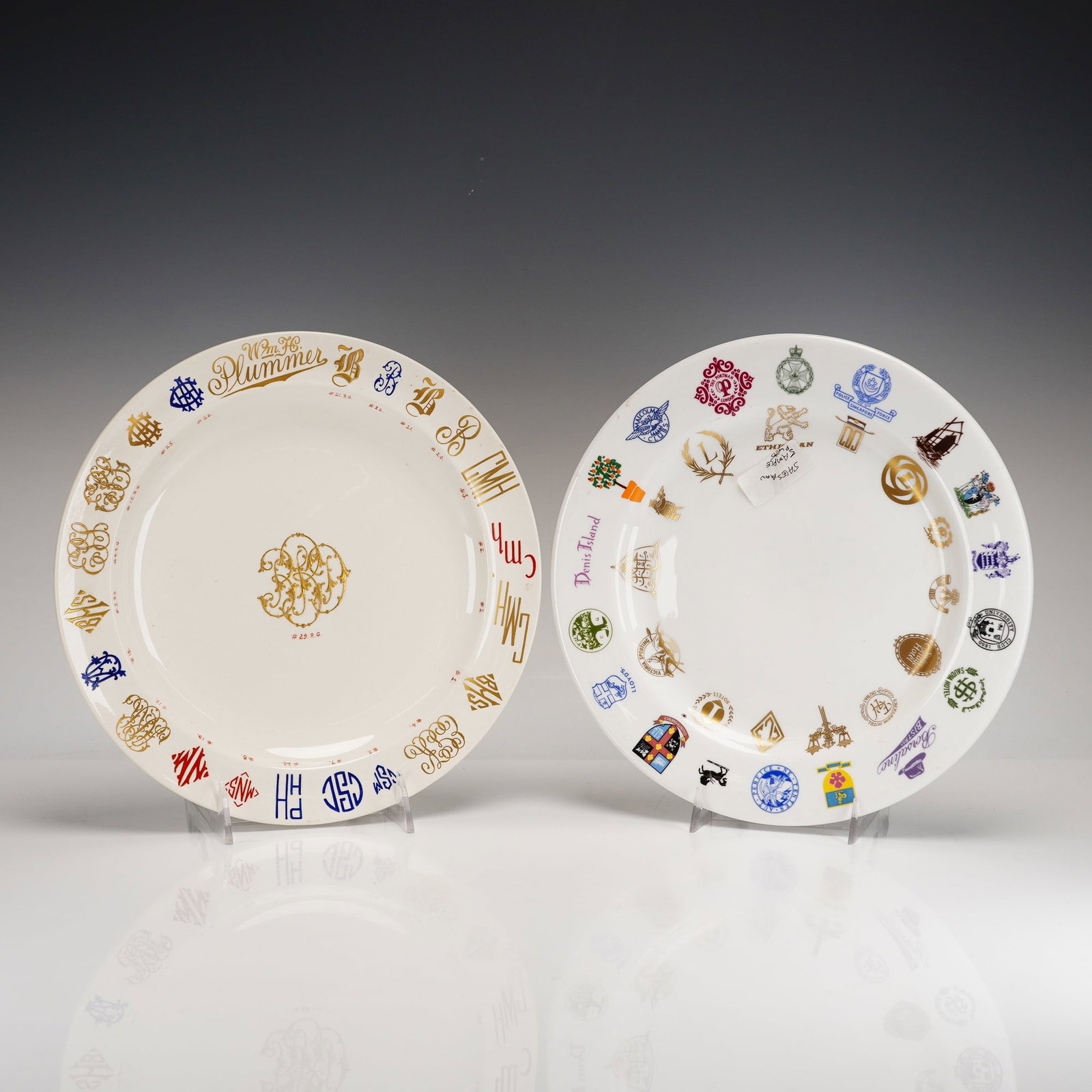 2pc Wedgwood Logo and Crests Sample Plates (1 of 5)