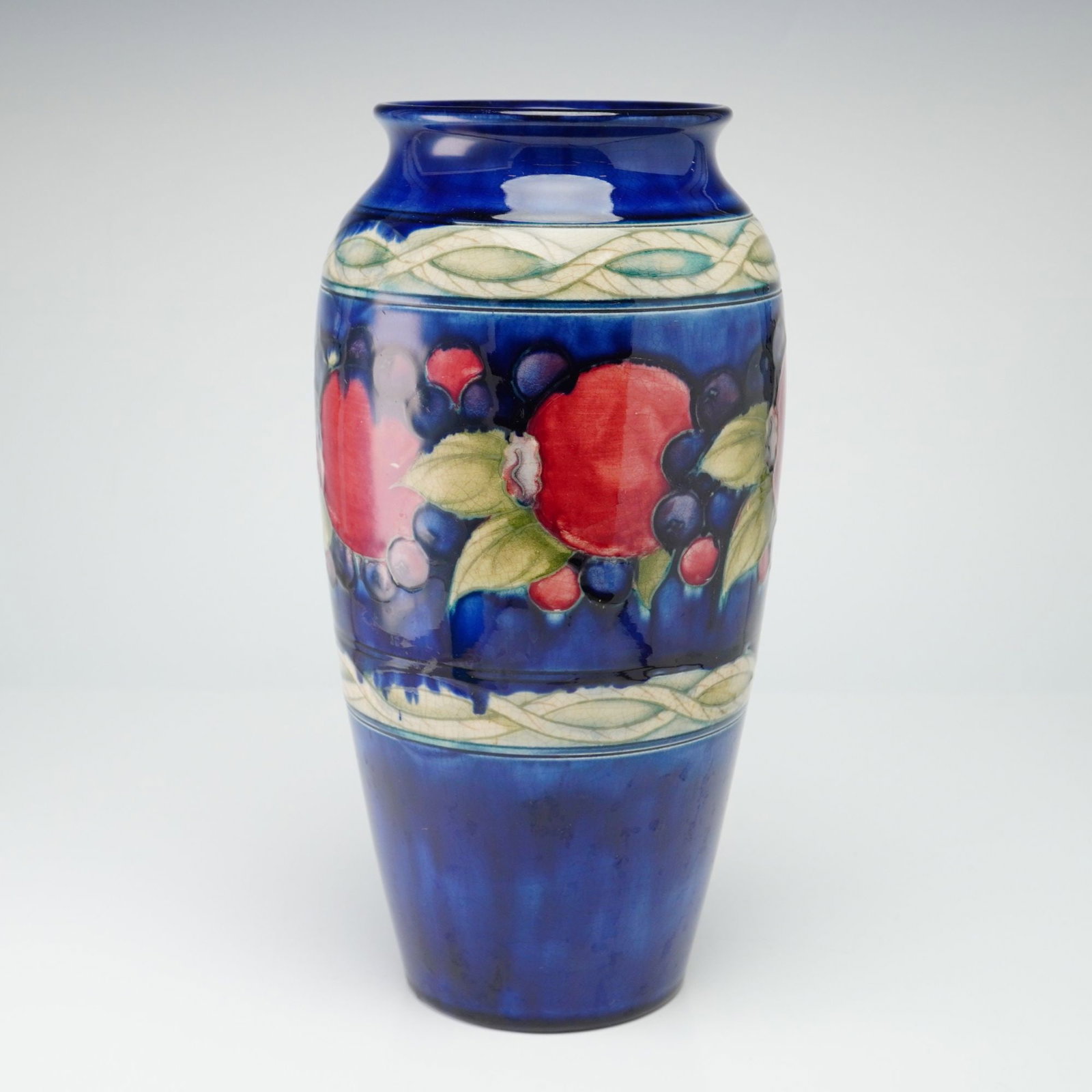 Moorcroft Large Pottery Vase, Banded Pomegranate (1 of 3)