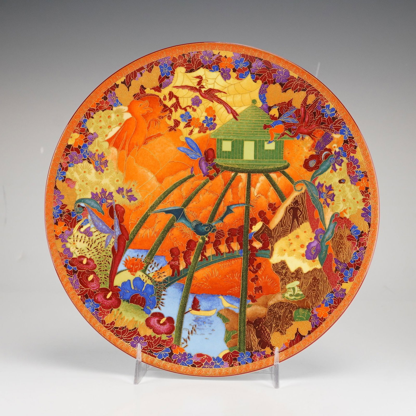 Wedgwood Fairyland Magic Plate, Imps on a Bridge and Tree House (1 of 3)