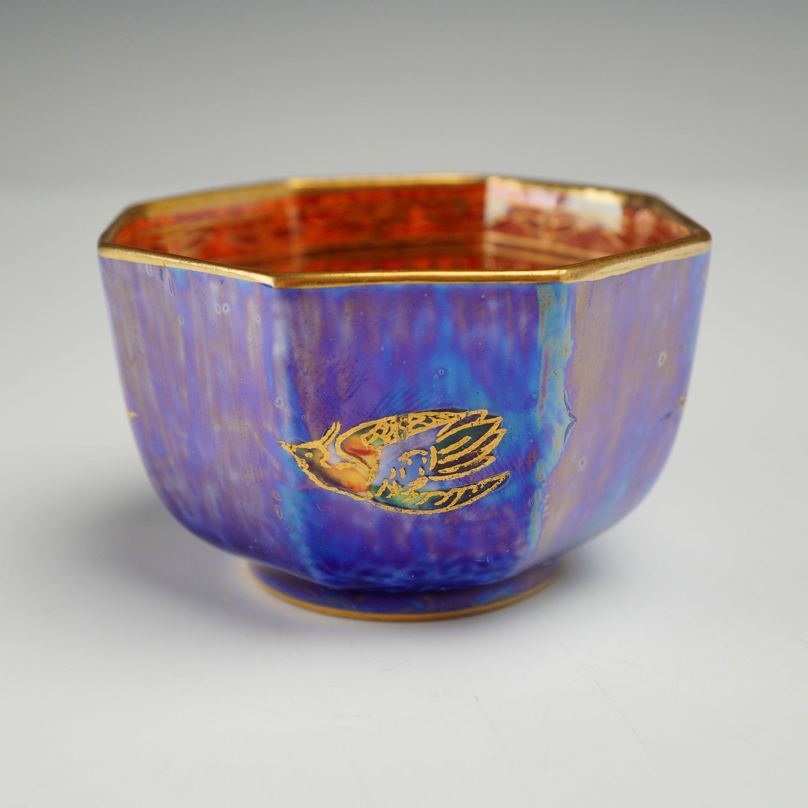 Wedgwood Hummingbird Luster Octagonal Finger Bowl, Pattern Z5294 (1 of 4)