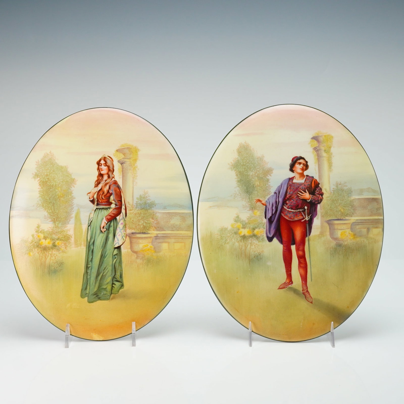 2pc Royal Doulton Porcelain Plaques, Romeo & Juliet (1 of 6)