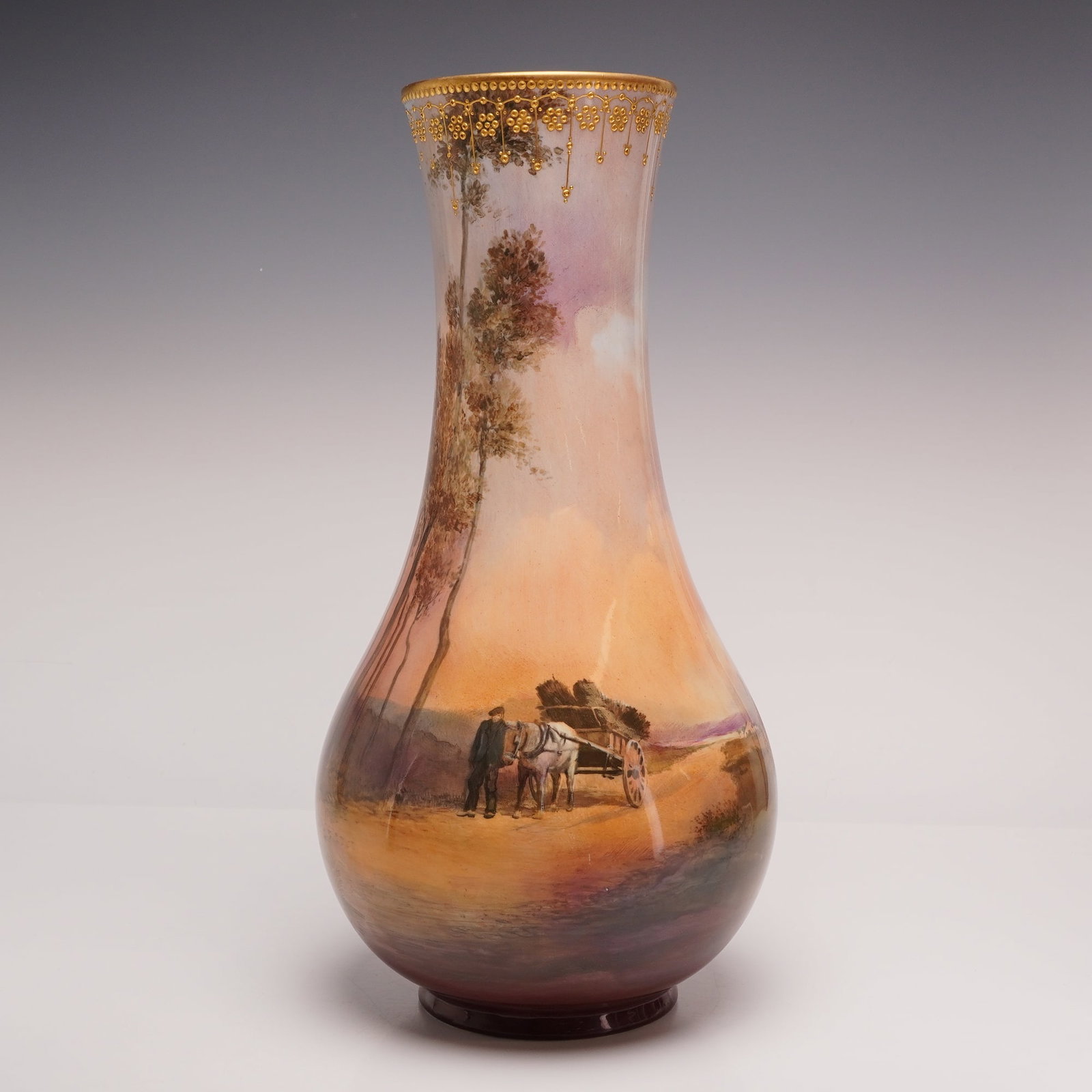 Royal Doulton Flambe by Rowland Holdcroft Pastoral Horse Vase (1 of 4)