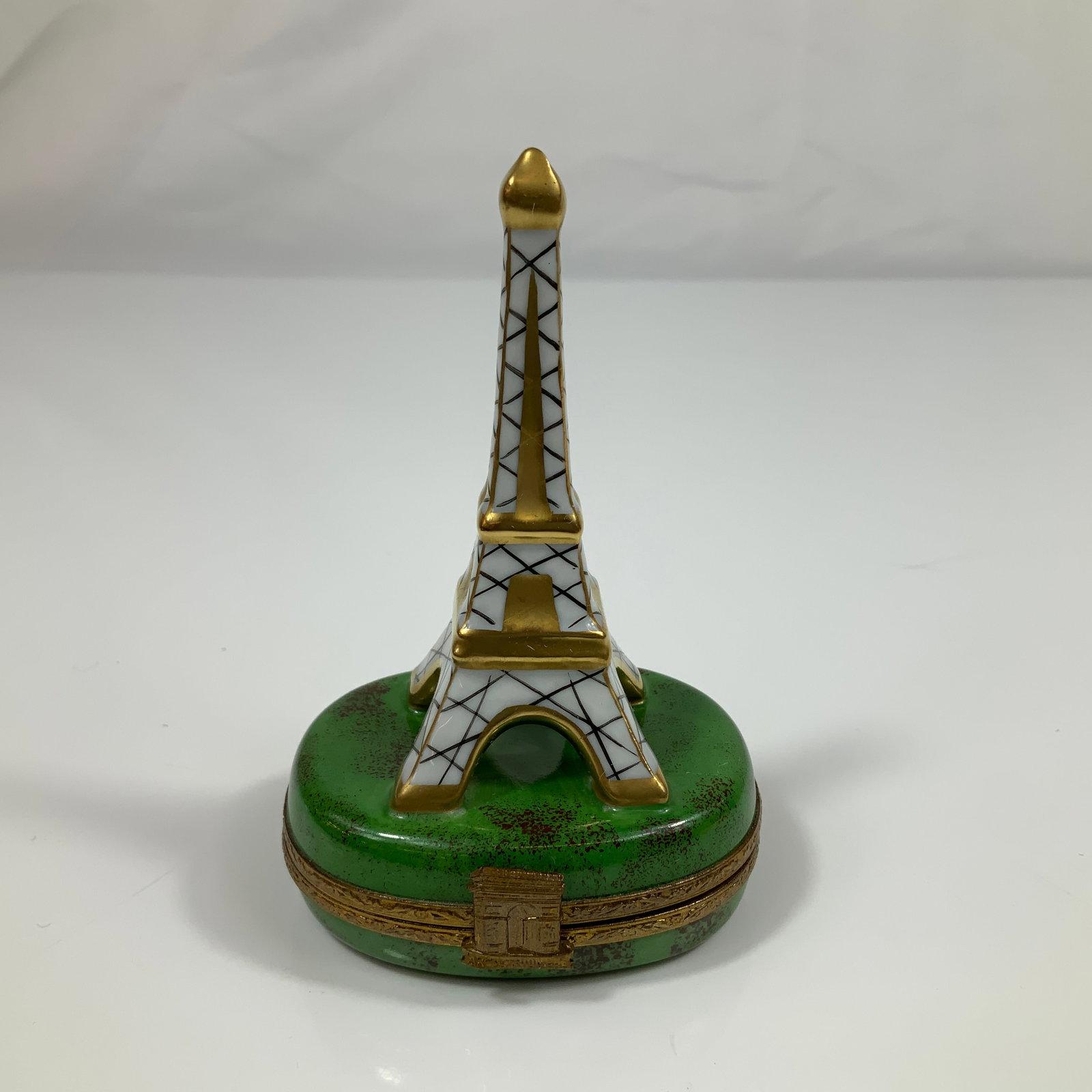 Limoges France Porcelain Trinket Box, Eiffel Tower (1 of 4)
