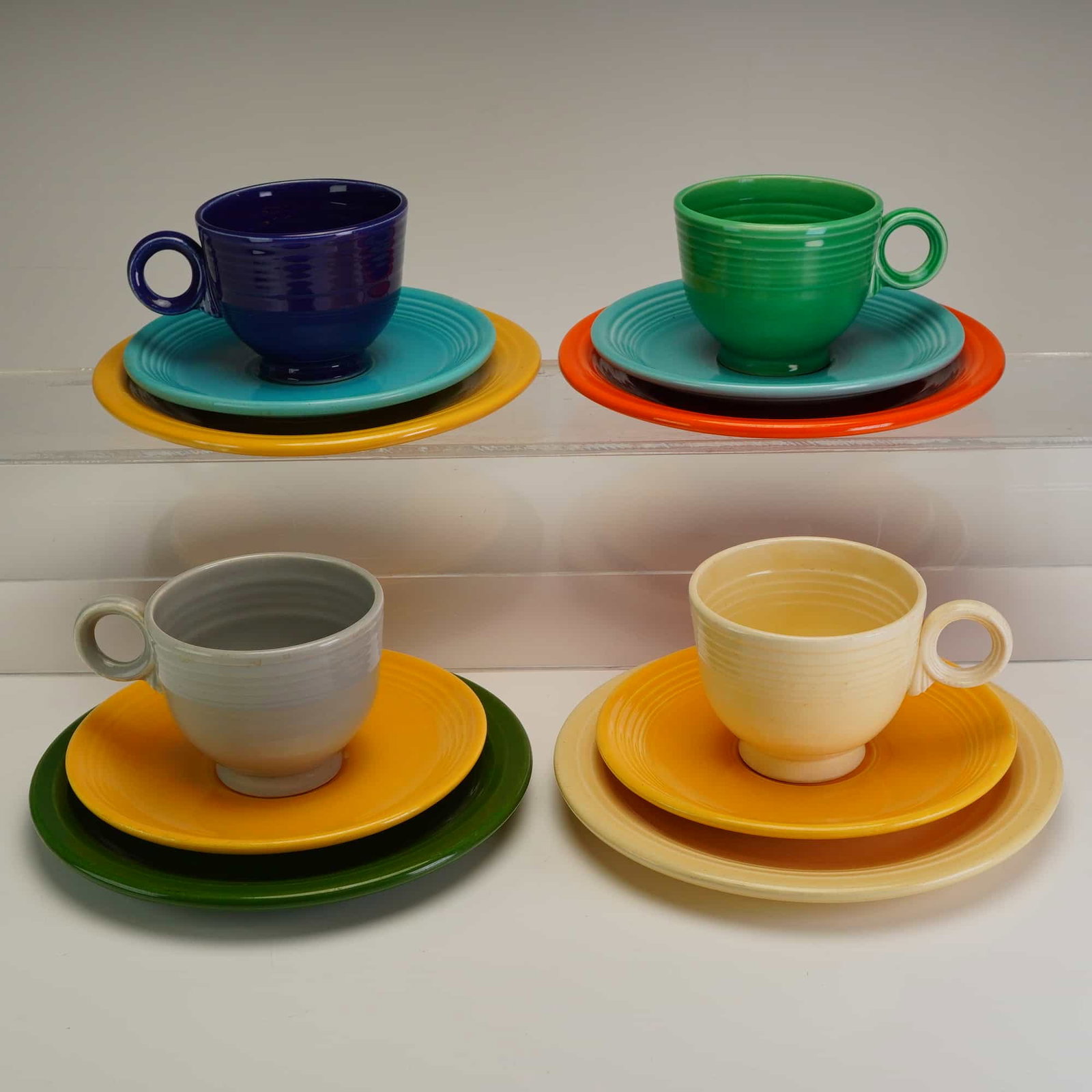 Vintage Homer Laughlin Fiesta Ceramic Tableware Service in Assorted Original Colors (1 of 3)