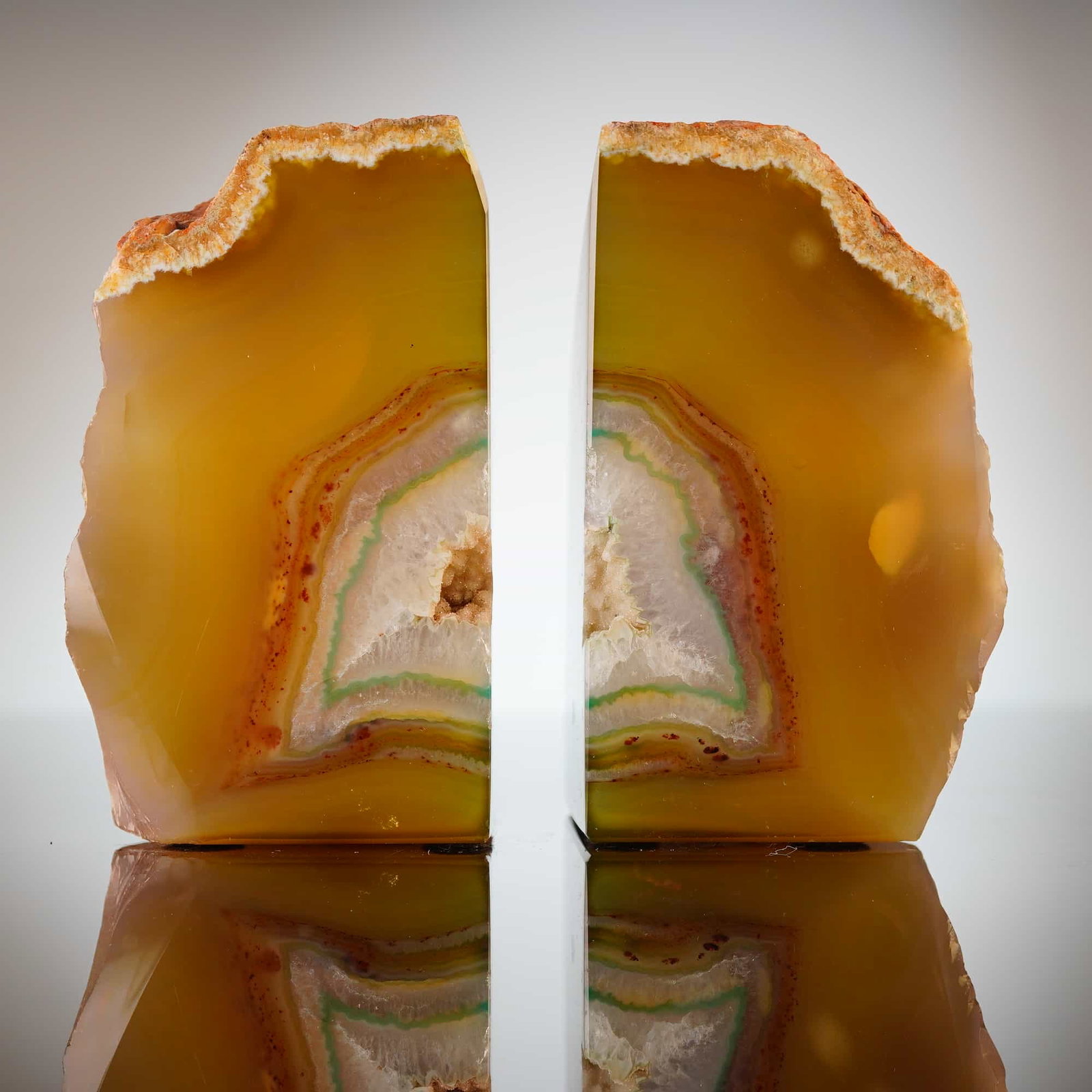 Pair of Polished Natural Agate Geode Bookends (1 of 5)