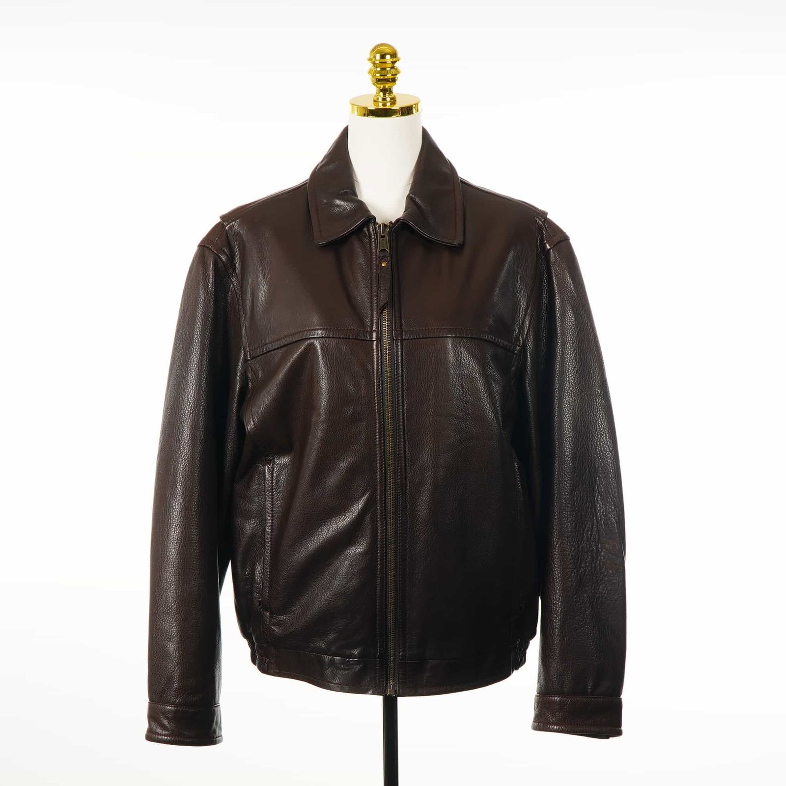 Andrew Marc Men's Dark Brown Pebbled Leather Jacket (1 of 5)