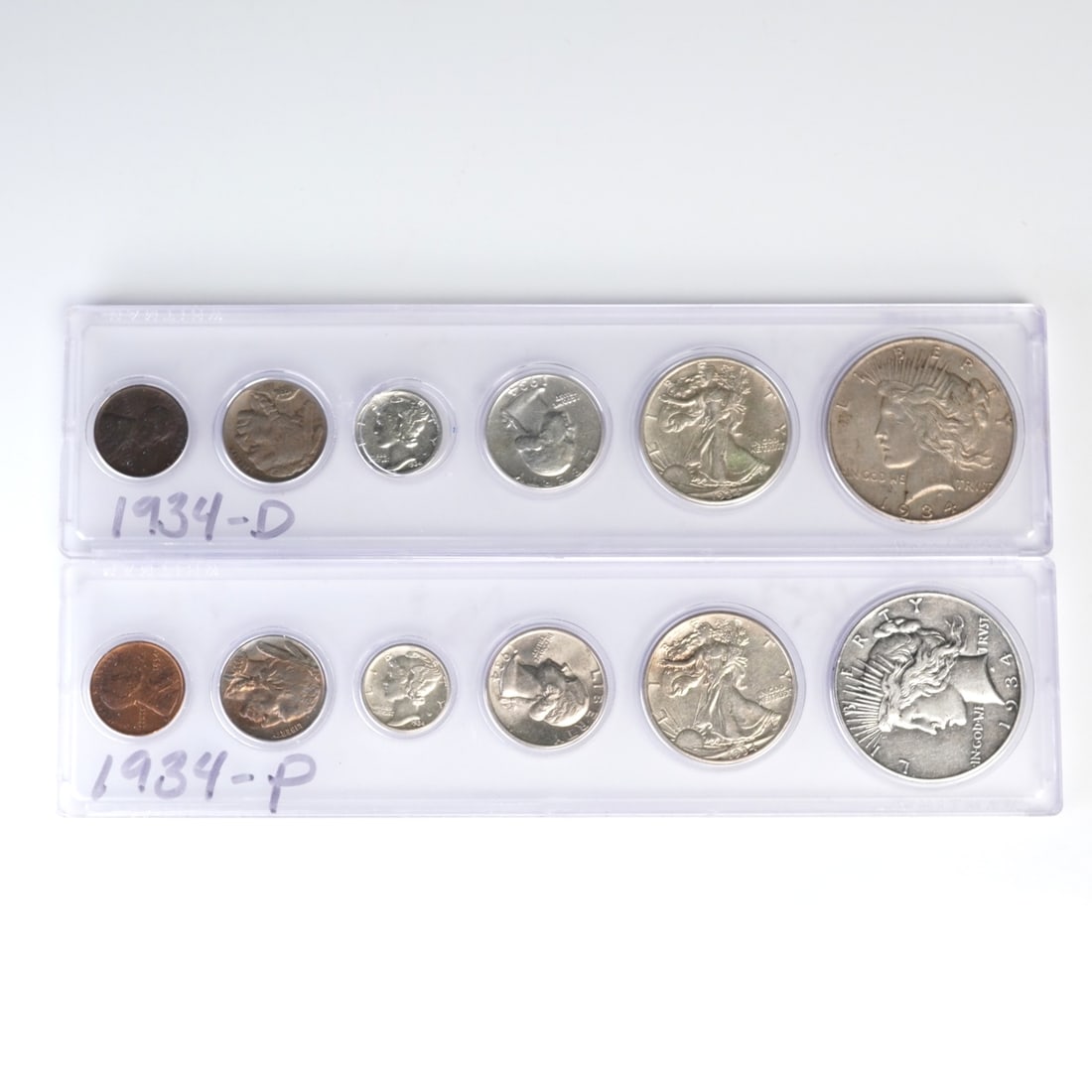 2pc 1934 D & P U.S. Mint Coin Sets (1 of 8)