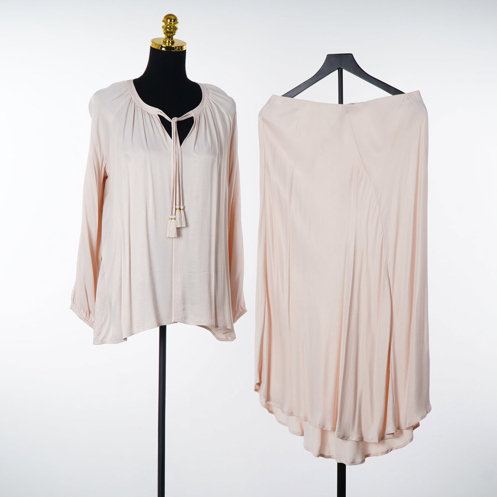 A Two-Piece Johnny Was Calme Ensemble Including Peasant Blouse and Asymmetric Skirt (1 of 4)