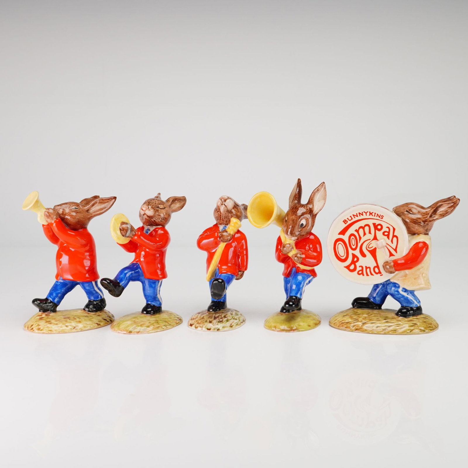 5pc Royal Doulton Bunnykins Oompah Band ceramic figurines (1 of 4)