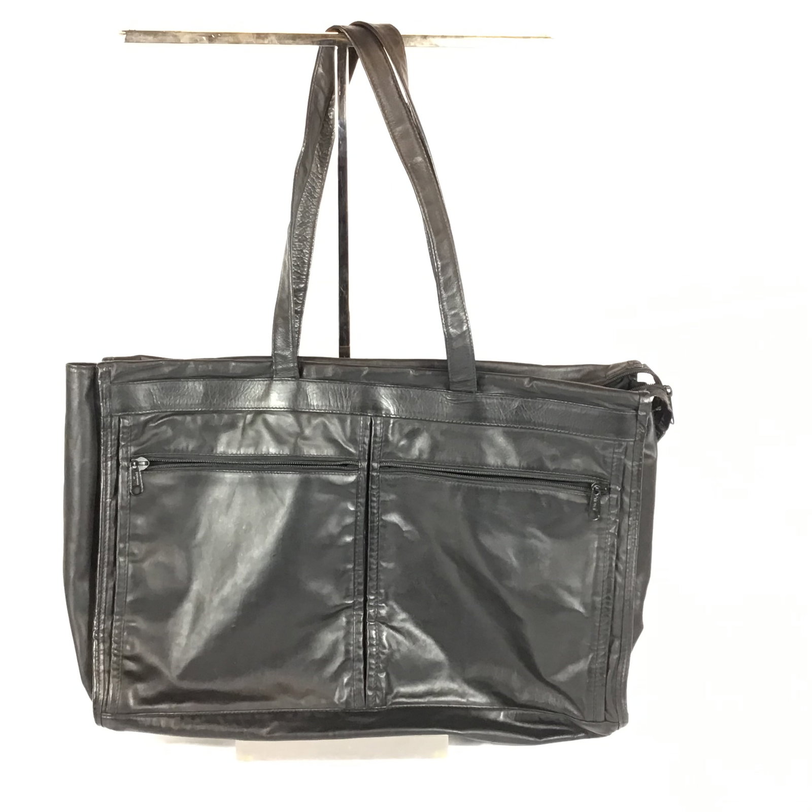 Tumi Black Leather Multi-Pocket Shoulder Tote Bag (1 of 4)