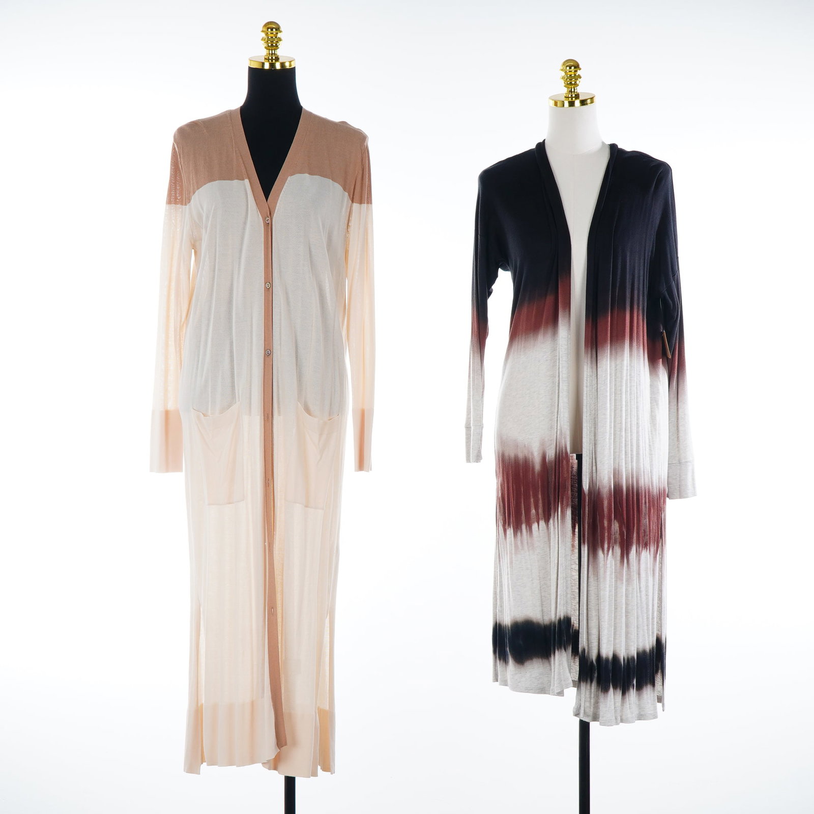 Two Designer Duster Cardigans including River + Sky Tie Dye and Zara Two-Tone (1 of 5)