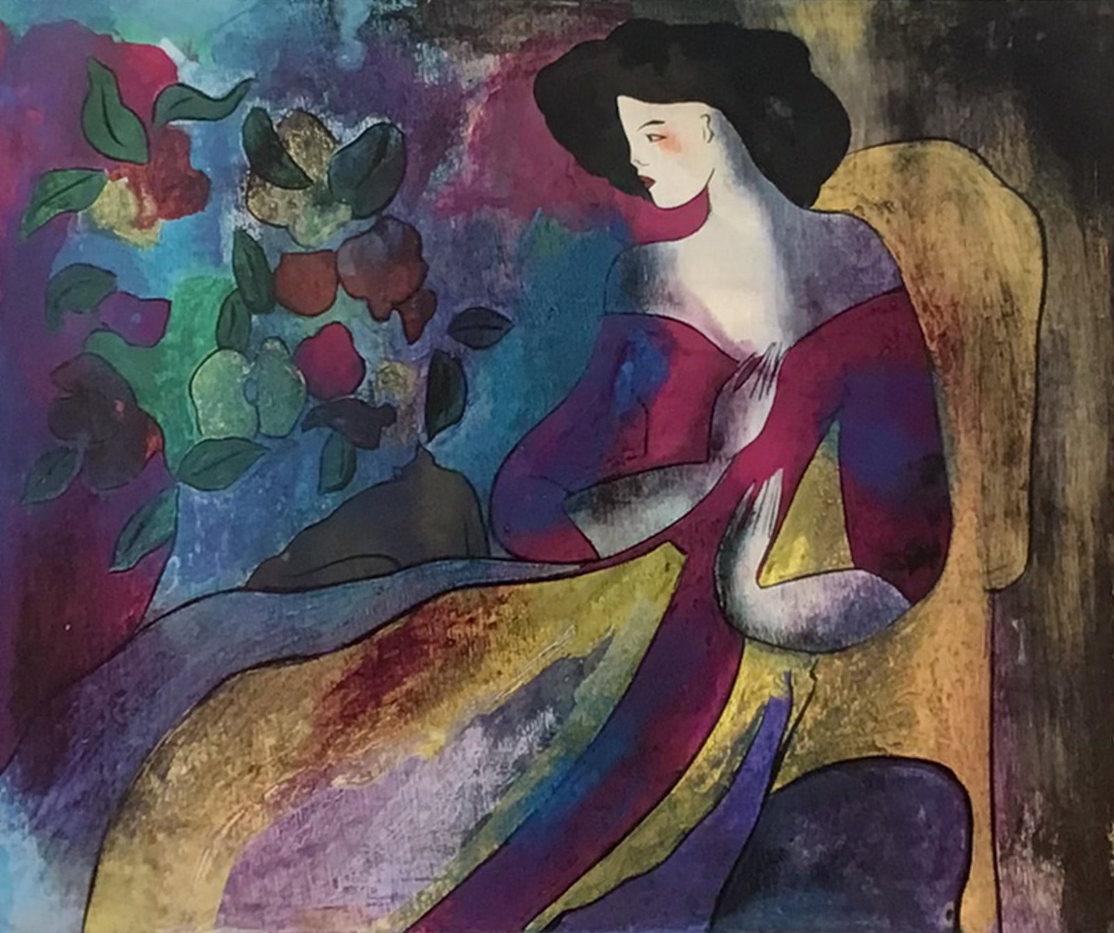 Linda Le Kinff (French, b. 1949), Seriolithograph Annabella, Signed (1 of 5)