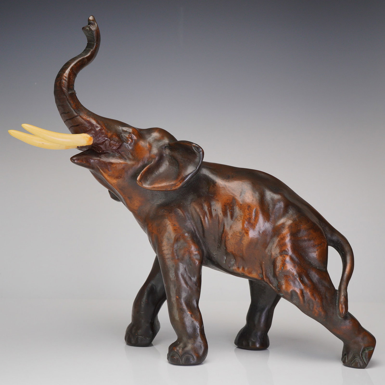 Bronze Toned Cast Metal Elephant Sculpture in the Animalier Style (1 of 3)
